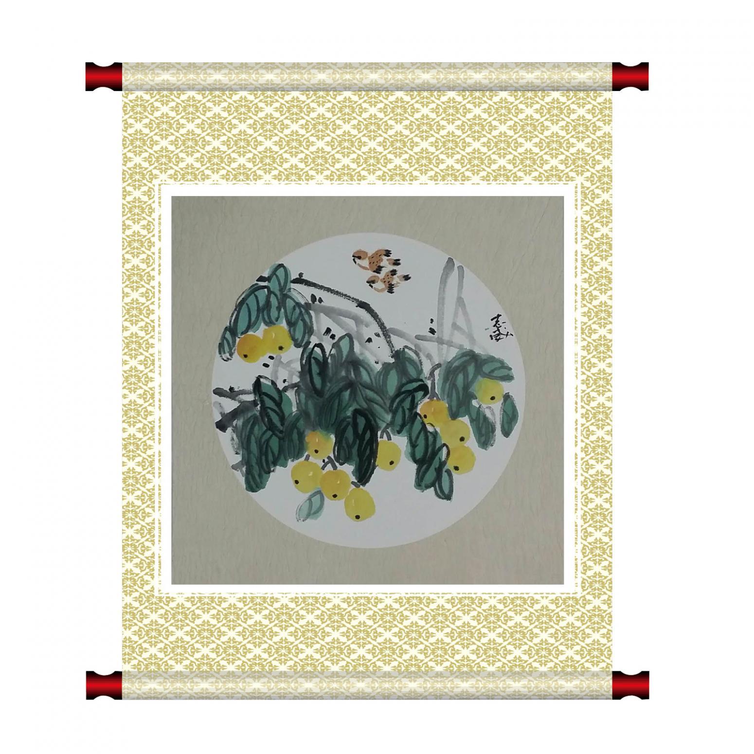 郭志威国画作品《【杏子】作者郭志威》【图1】