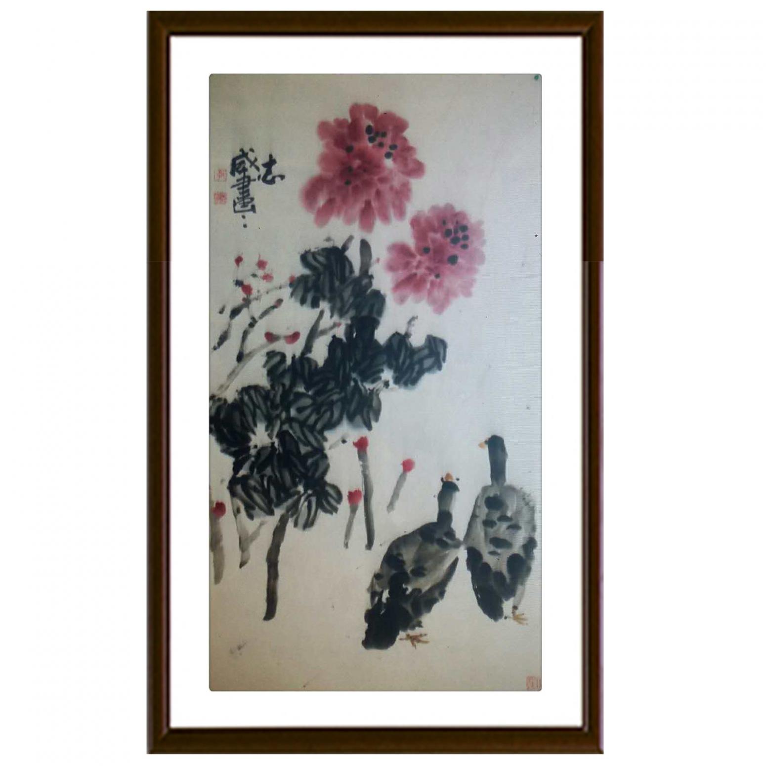 郭志威国画作品《【锦簇成双】作者郭志威》【图2】