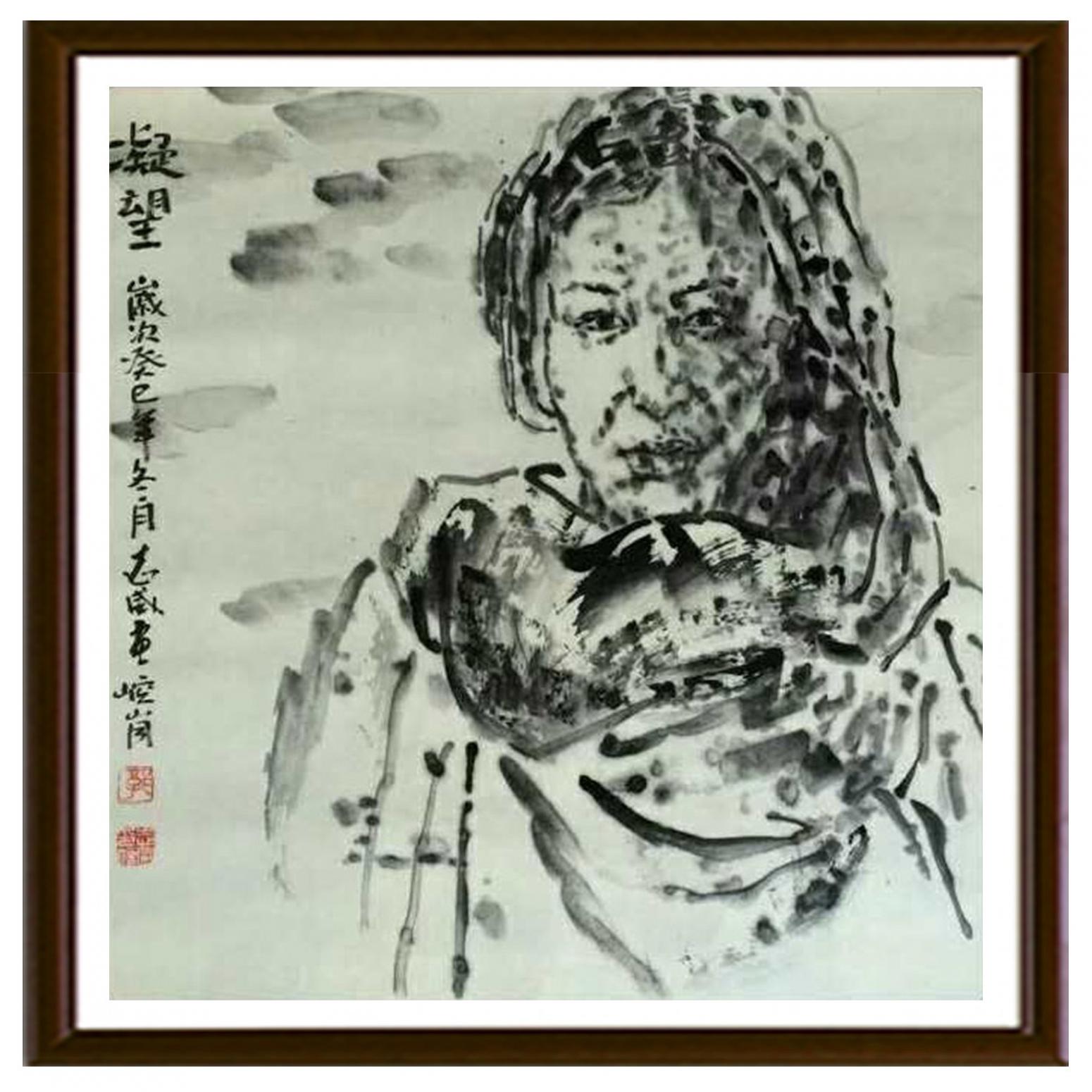 郭志威国画作品《【凝望】作者郭志威》【图2】