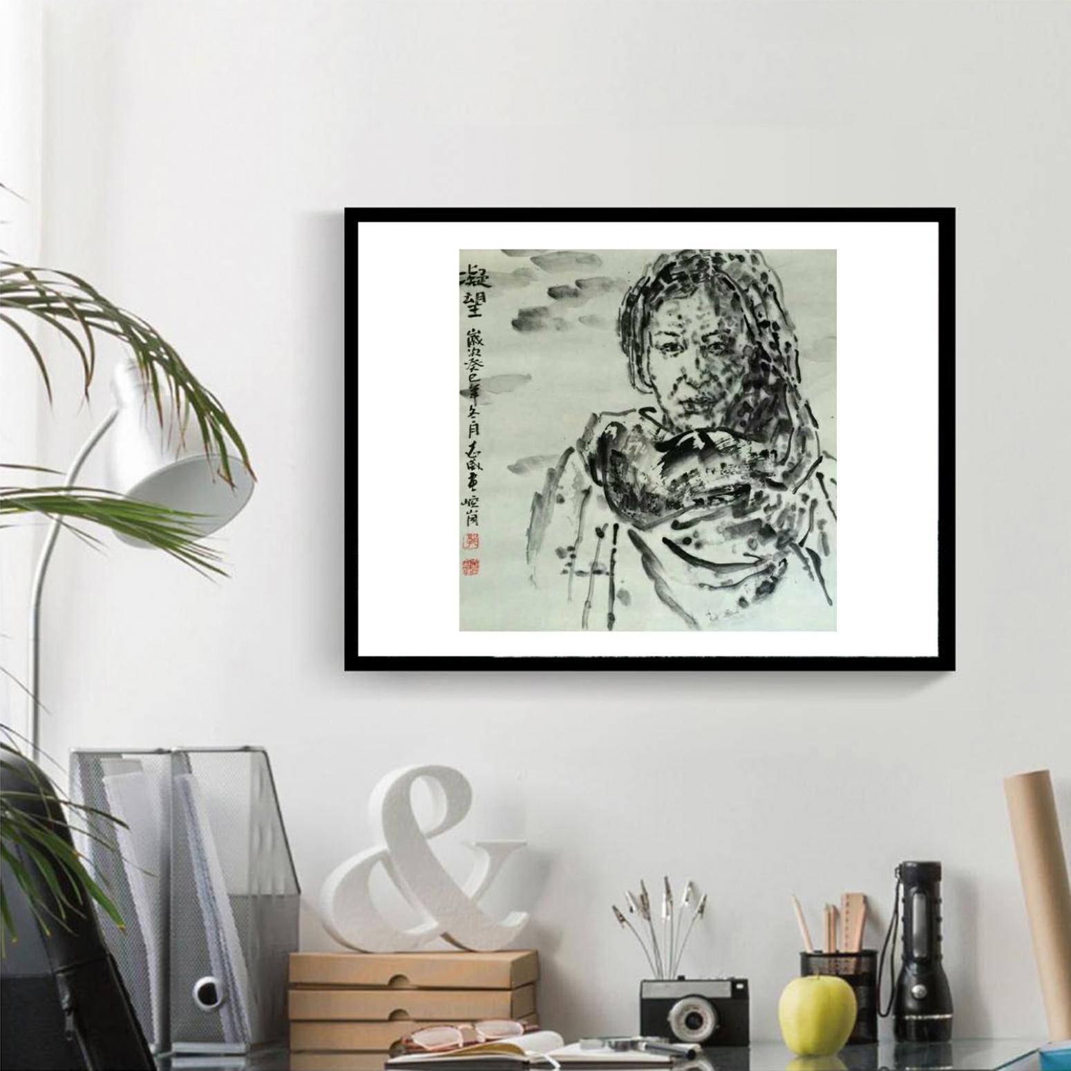 郭志威国画作品《【凝望】作者郭志威》【图3】