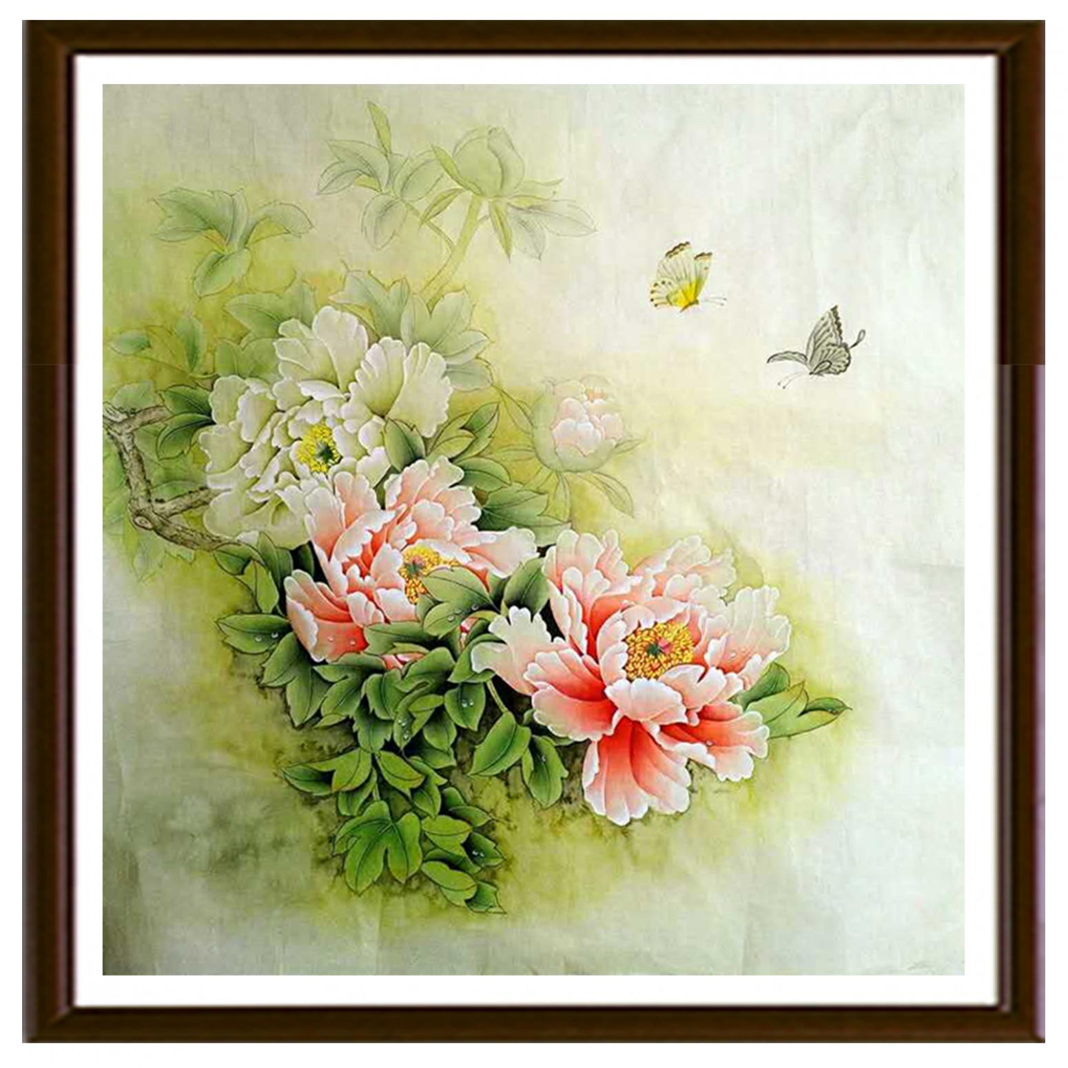 胡记领国画作品《【花开蝴蝶自来】作者胡记领》【图2】