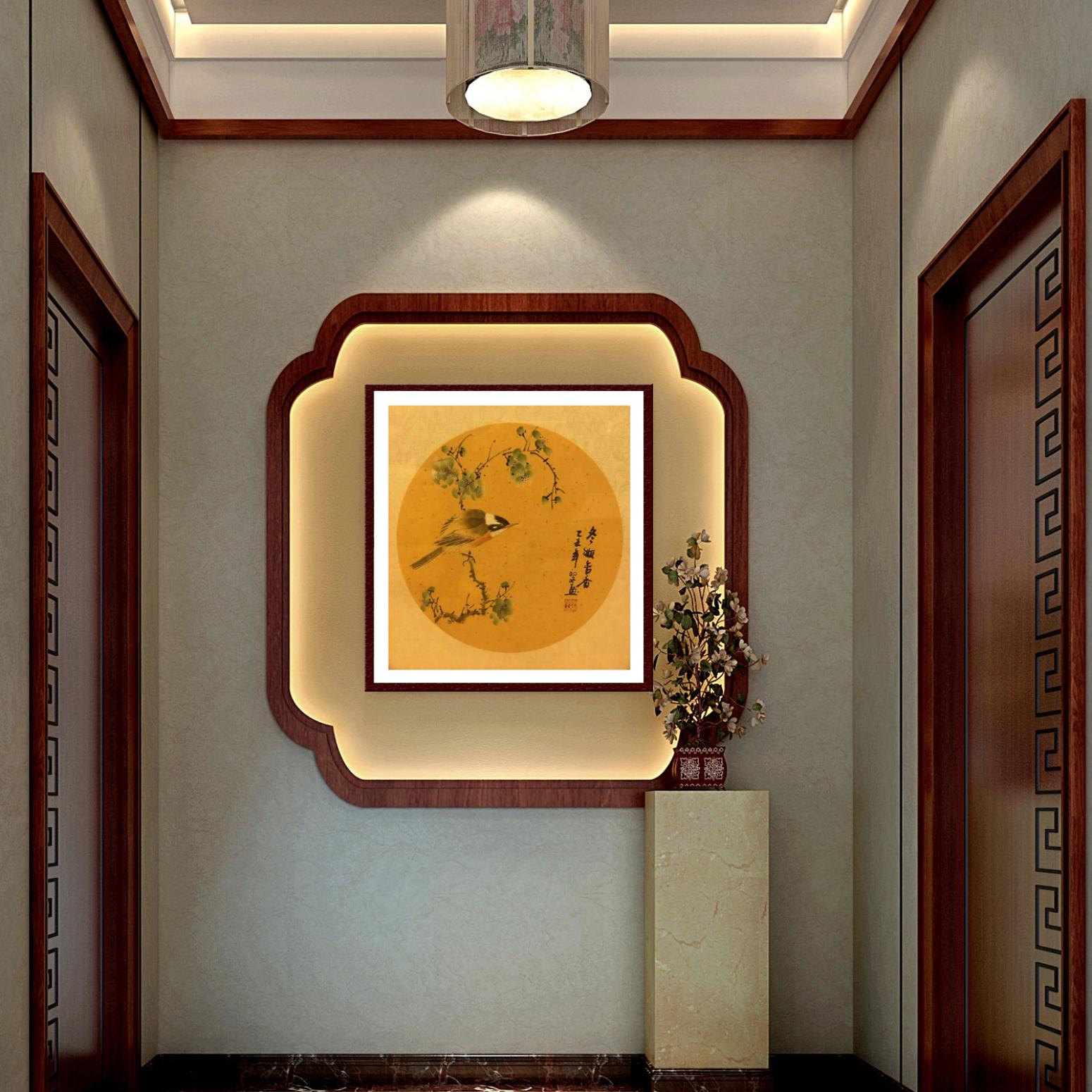 李崇山国画作品《【冬梅 可定制】作者李崇山》【图3】