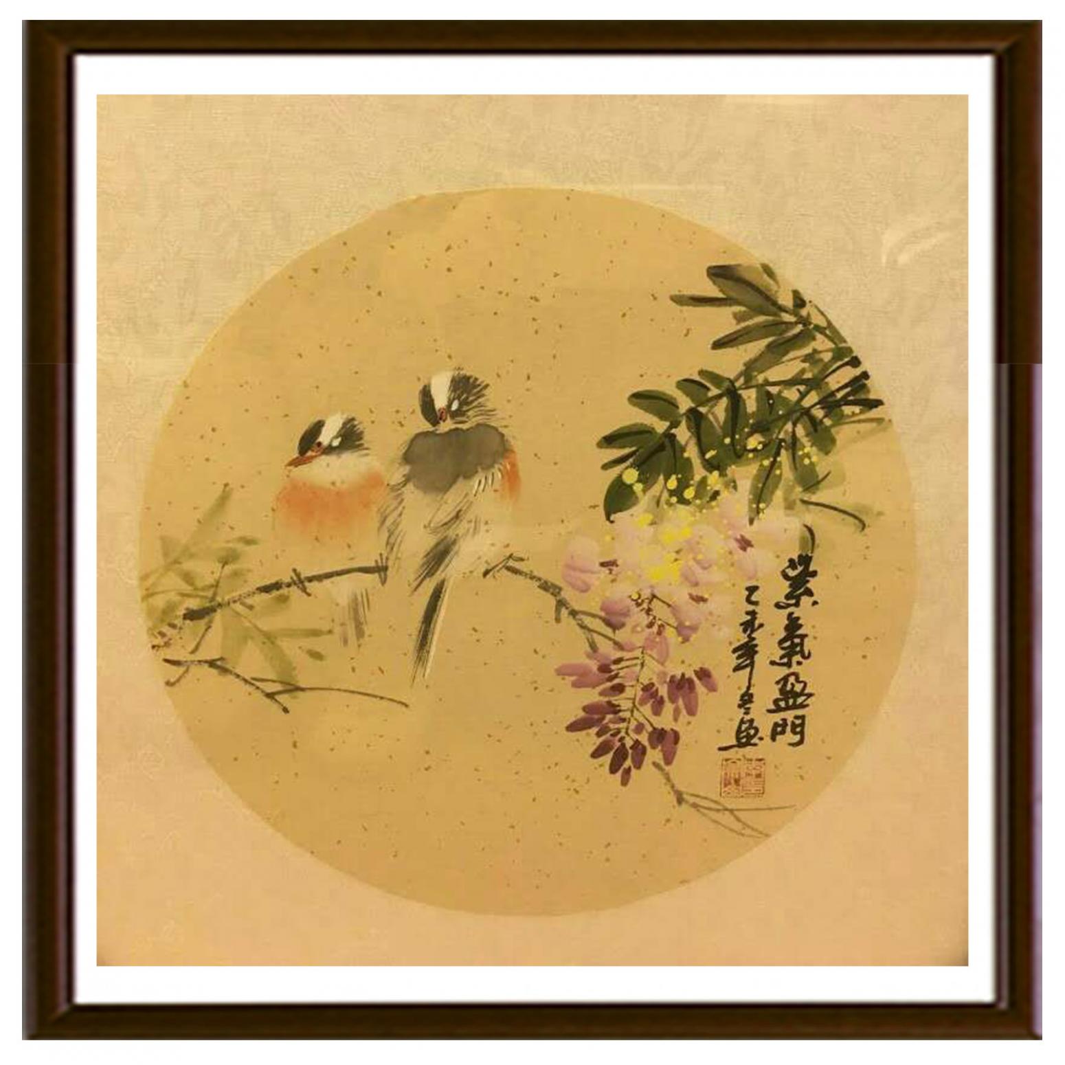 李崇山国画作品《【紫气迎门】作者李崇山》【图2】