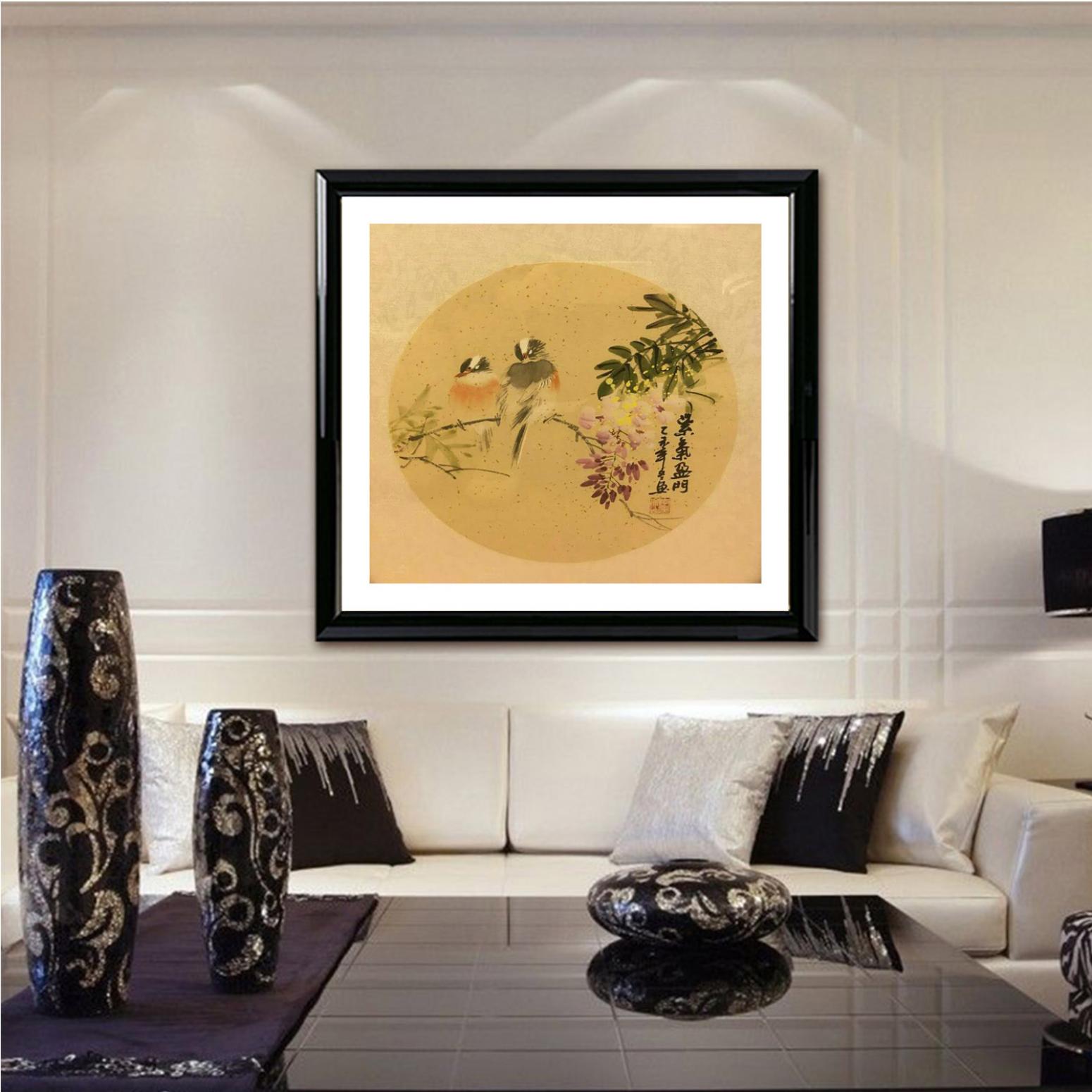 李崇山国画作品《【紫气迎门】作者李崇山》【图3】