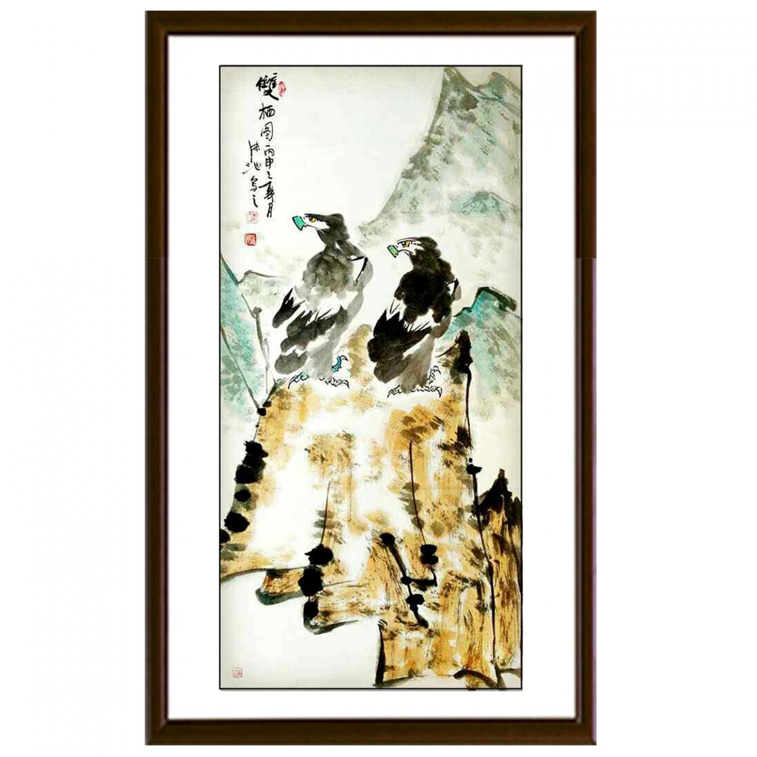 李沫池国画作品《【双栖图】作者李沫池》【图2】