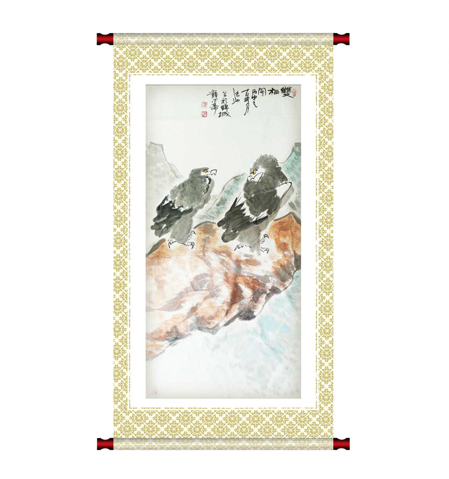 李沫池国画作品《【双栖图】作者李沫池》【图1】