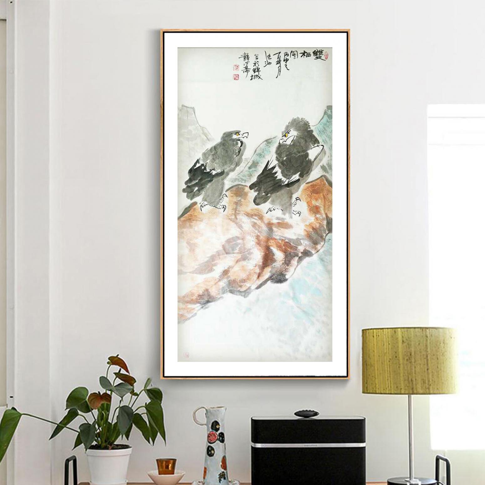 李沫池国画作品《【双栖图】作者李沫池》【图3】