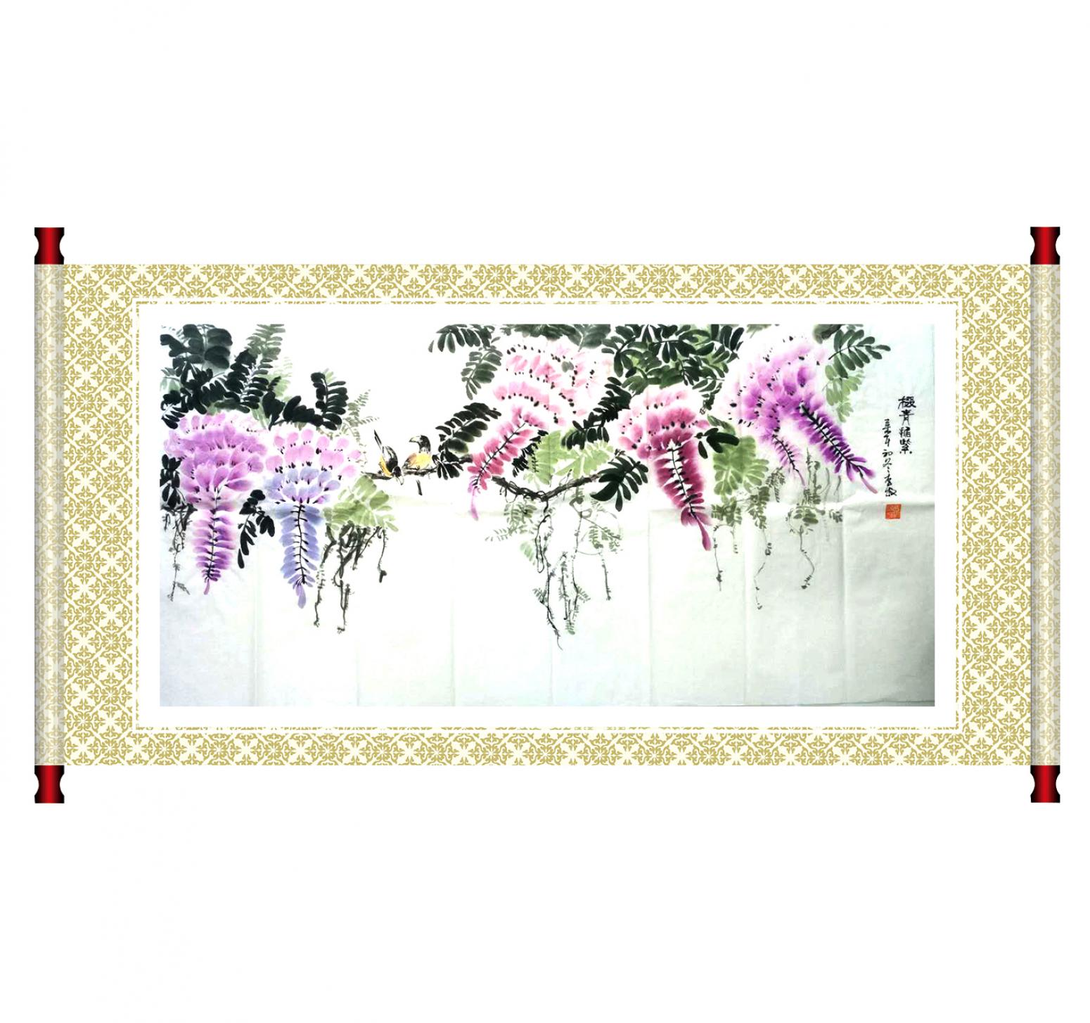 李牧国画作品《【花藤】作者李牧》【图1】