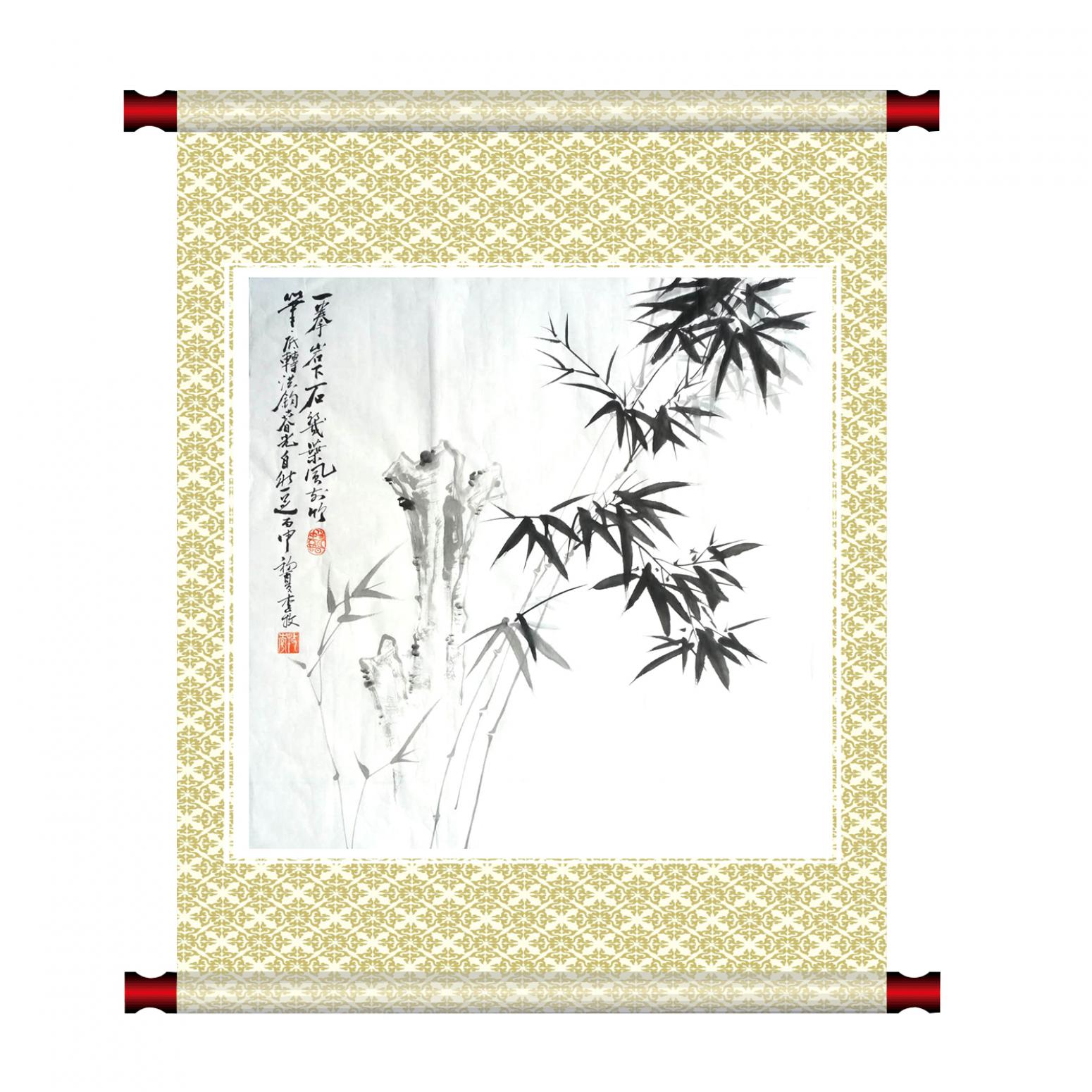 李牧国画作品《【石中生机】作者李牧》【图1】