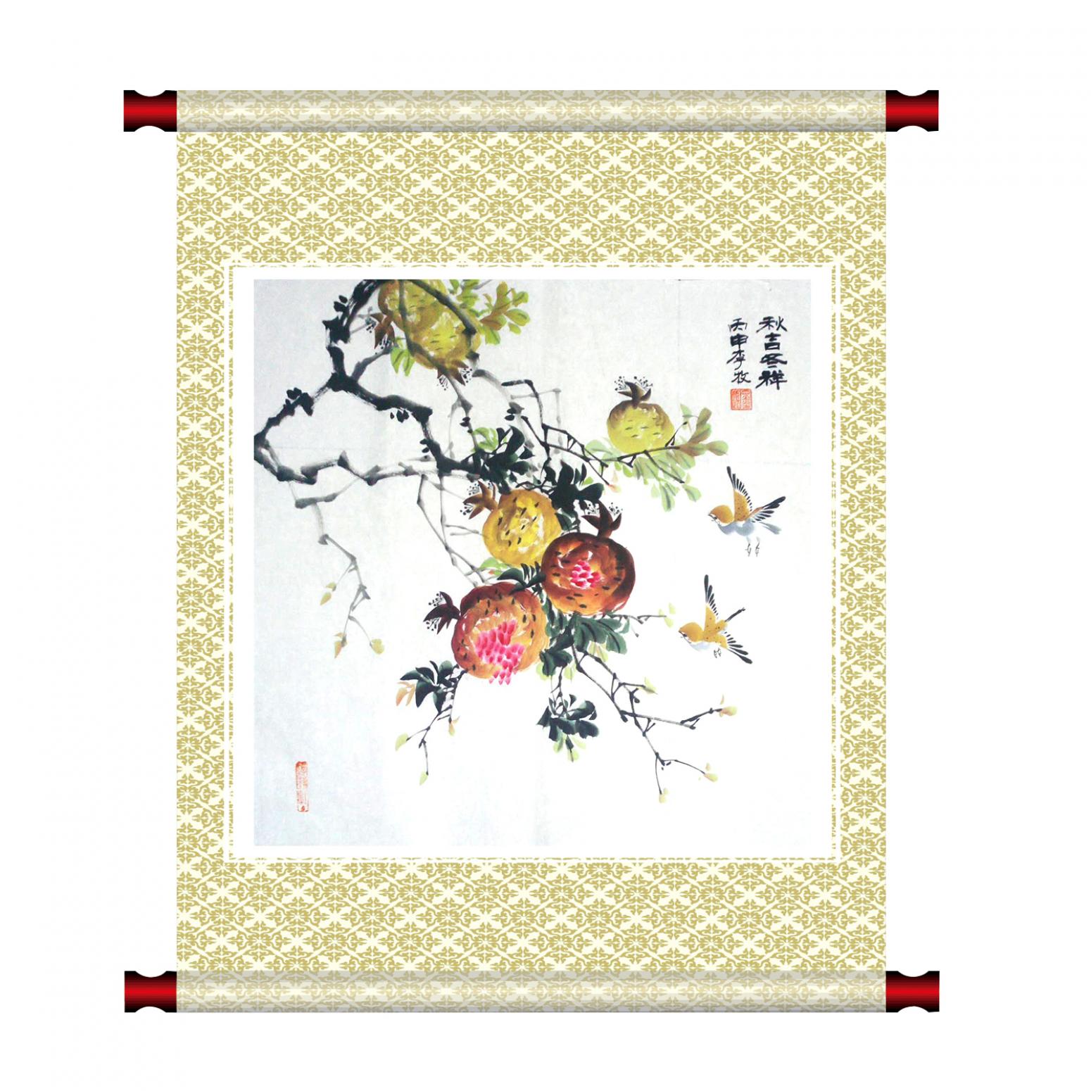 李牧国画作品《【秋吉冬祥】作者李牧》【图1】