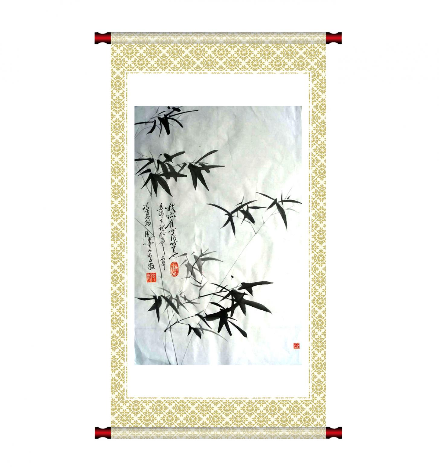 李牧国画作品《【墨竹】作者李牧》【图1】