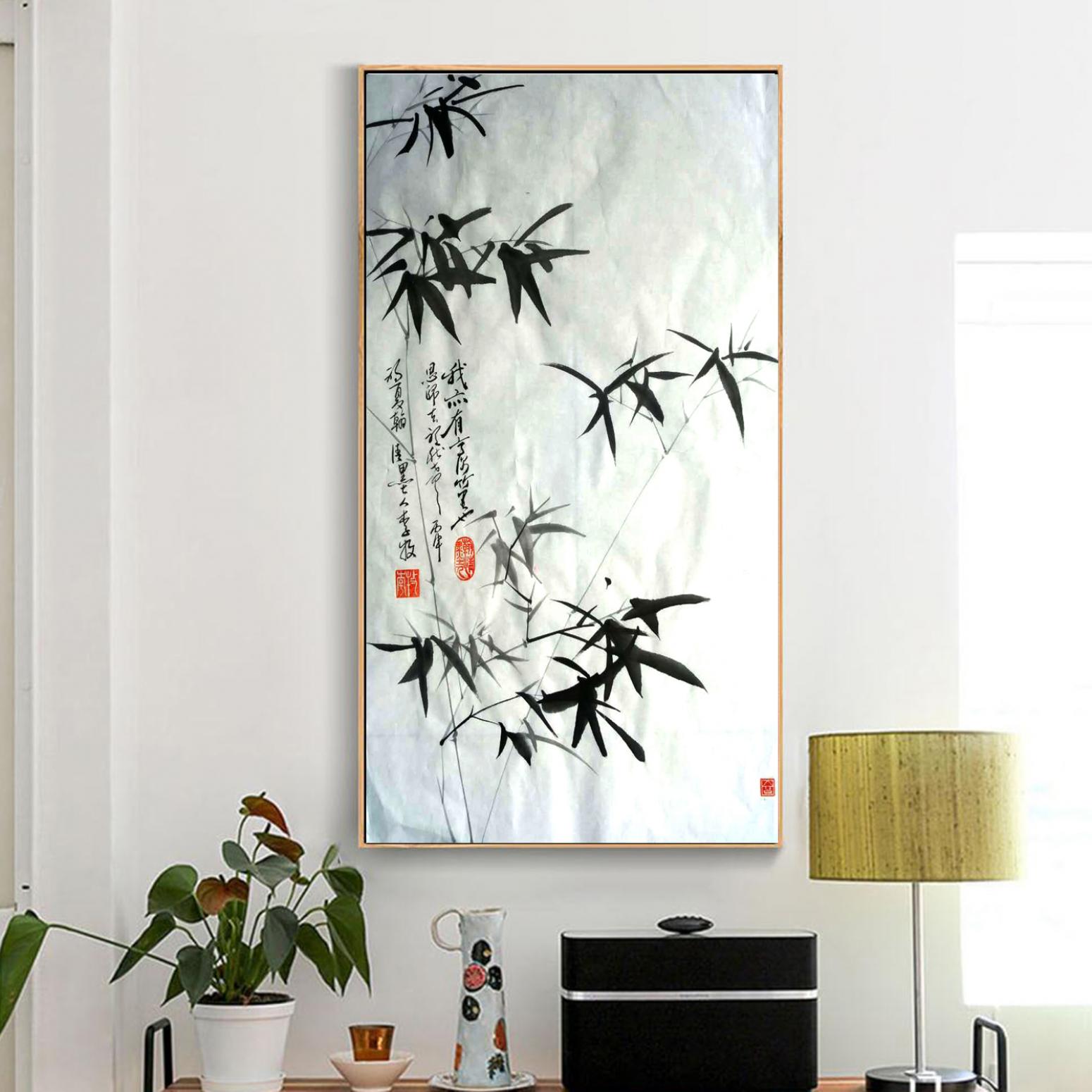 李牧国画作品《【墨竹】作者李牧》【图3】