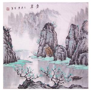 秦召勇国画作品《【叠翠】作者秦召勇》价格480.00元