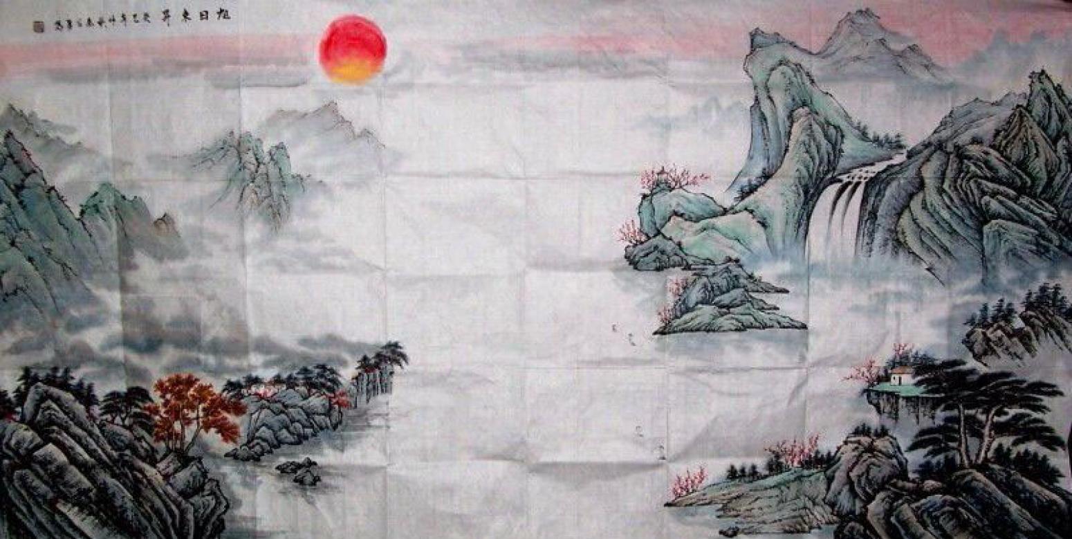 秦召勇国画作品《【旭日东升】作者秦召勇》【图0】