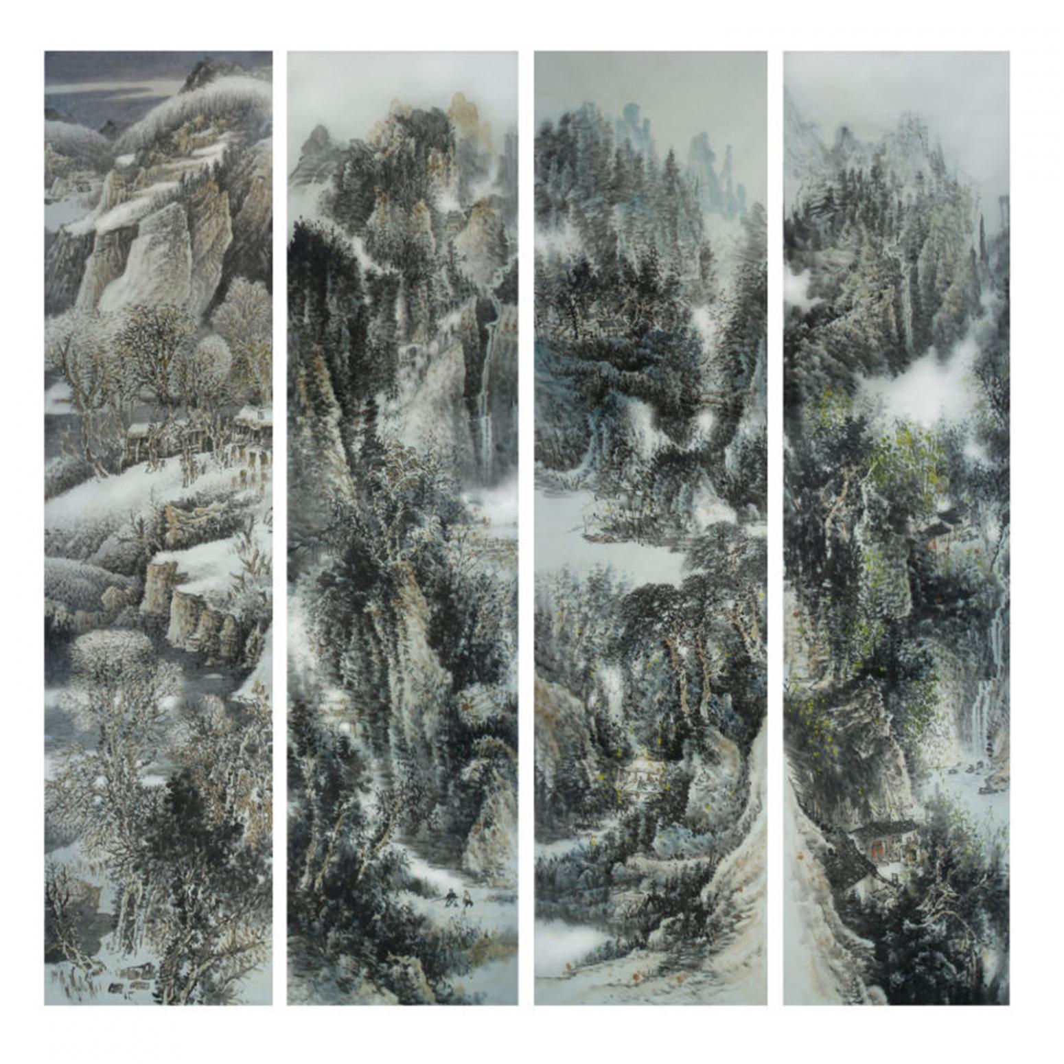 王洪祥国画作品《【山水1】作者王洪祥》