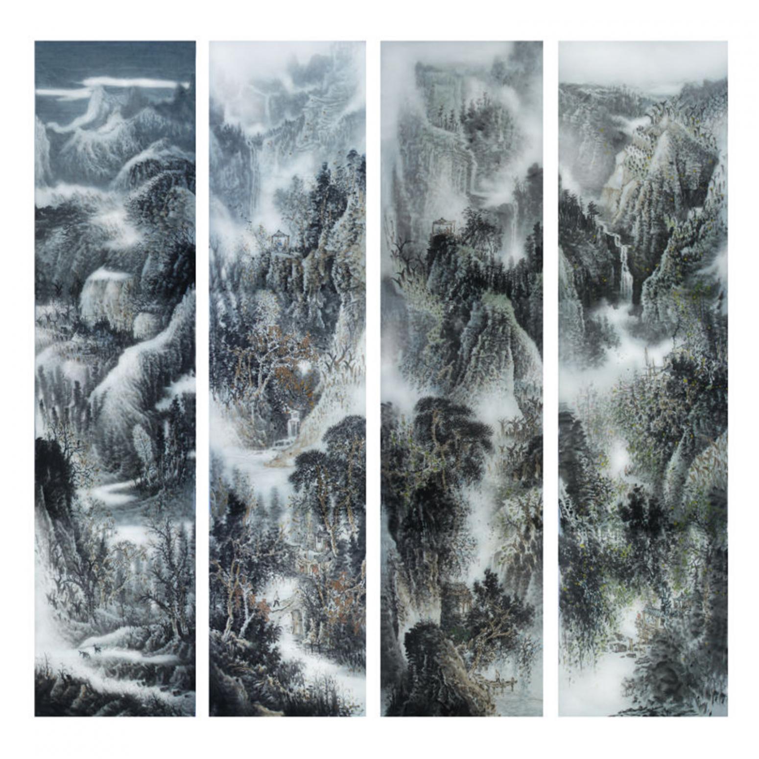 王洪祥国画作品《【山水2】作者王洪祥》