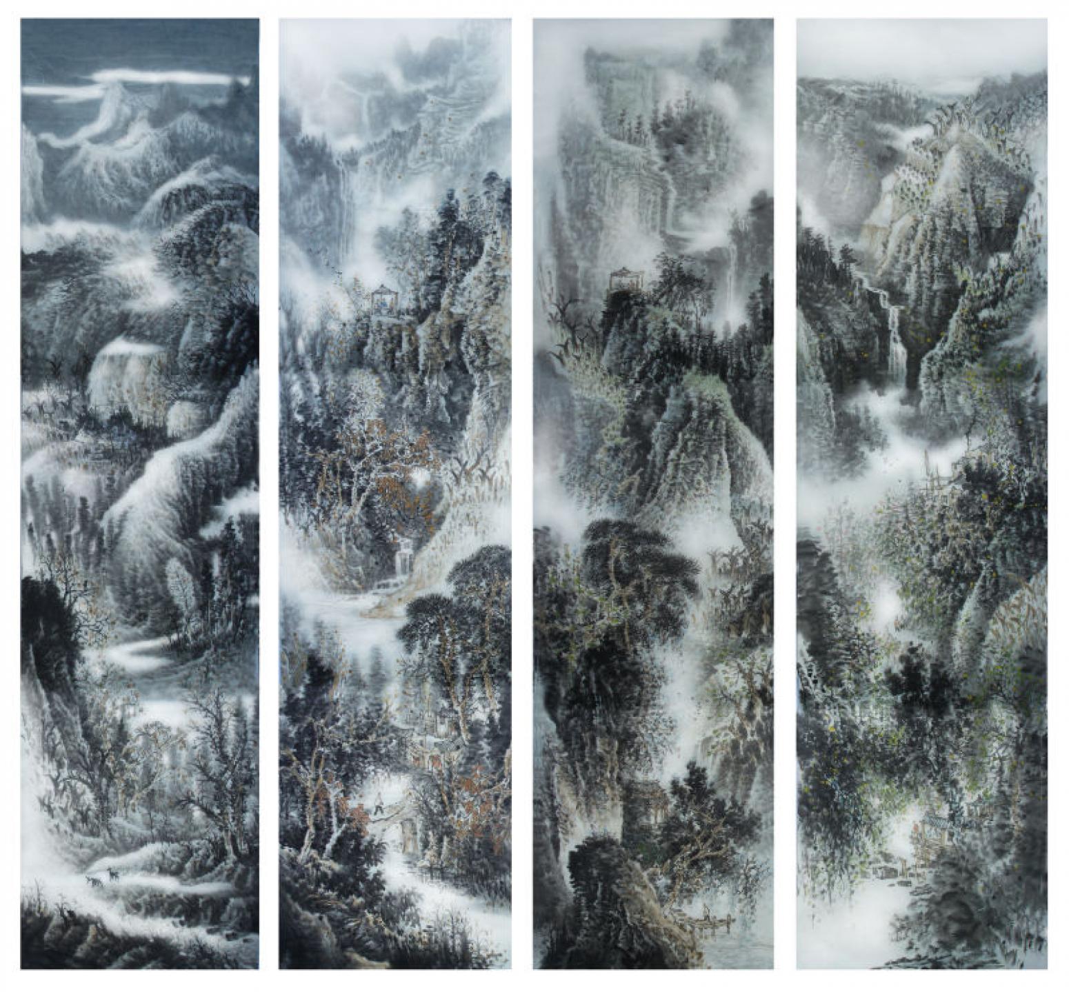 王洪祥国画作品《【山水2】作者王洪祥》【图0】