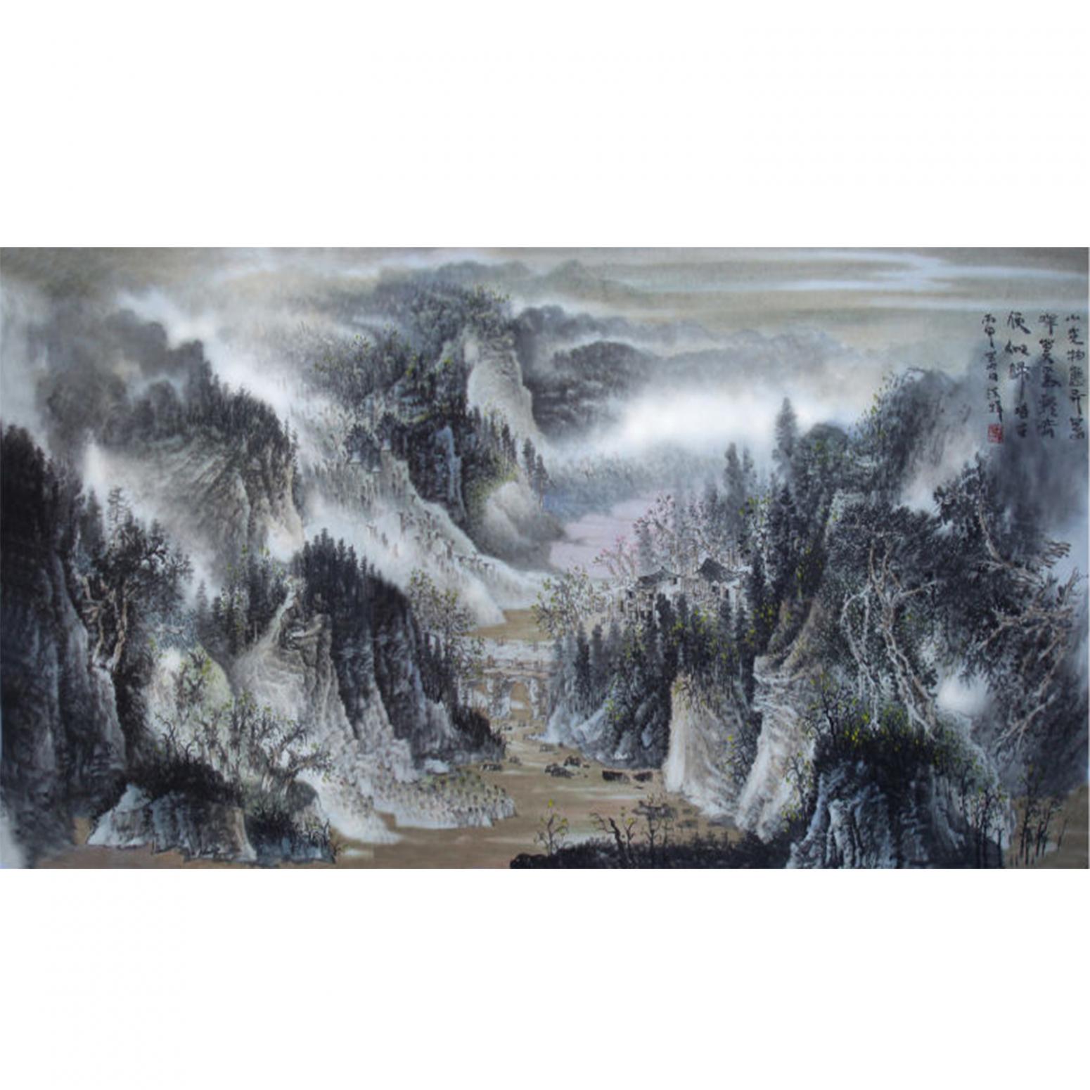 王洪祥国画作品《【山水3】作者王洪祥》