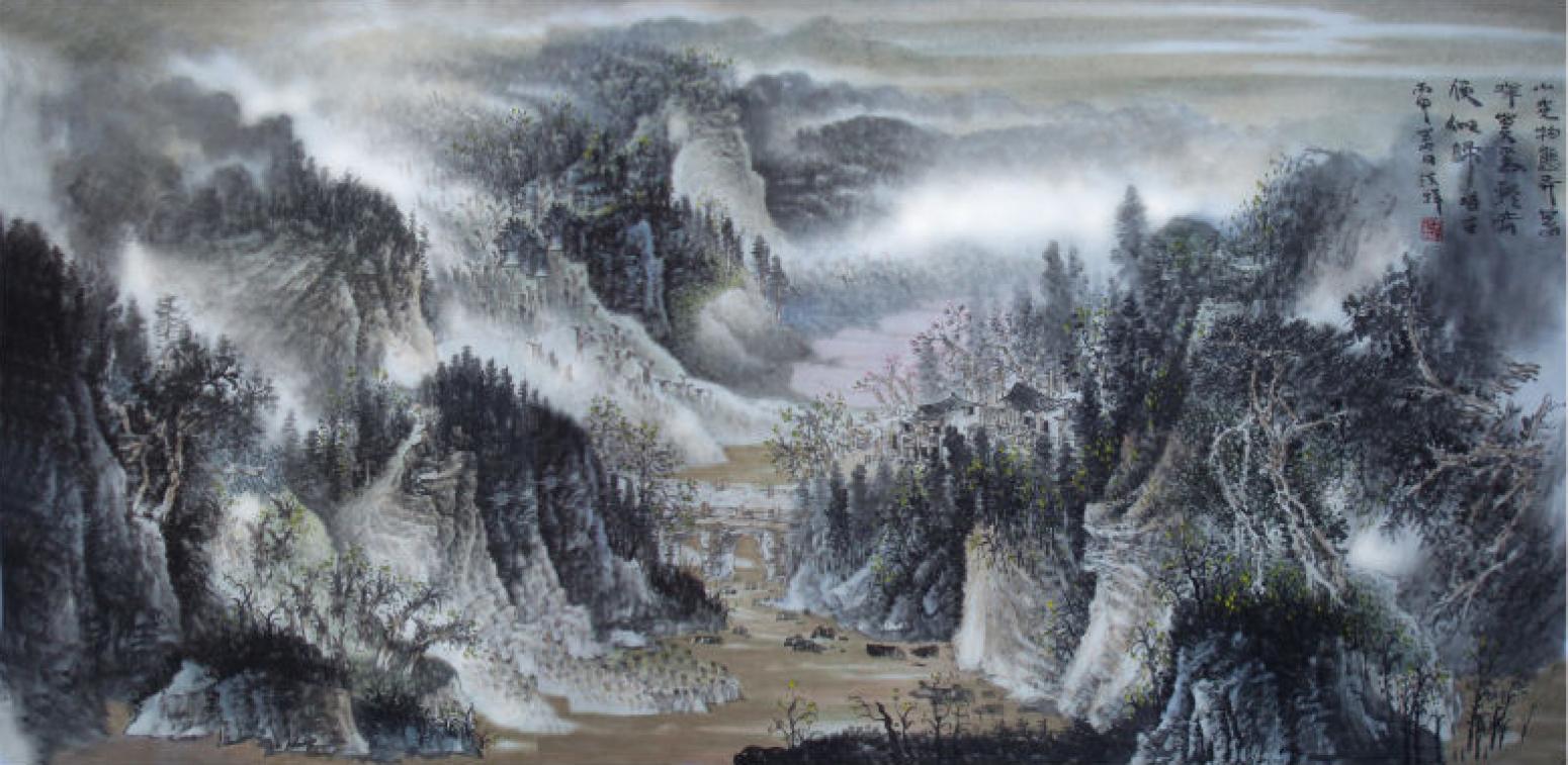 王洪祥国画作品《【山水3】作者王洪祥》【图0】