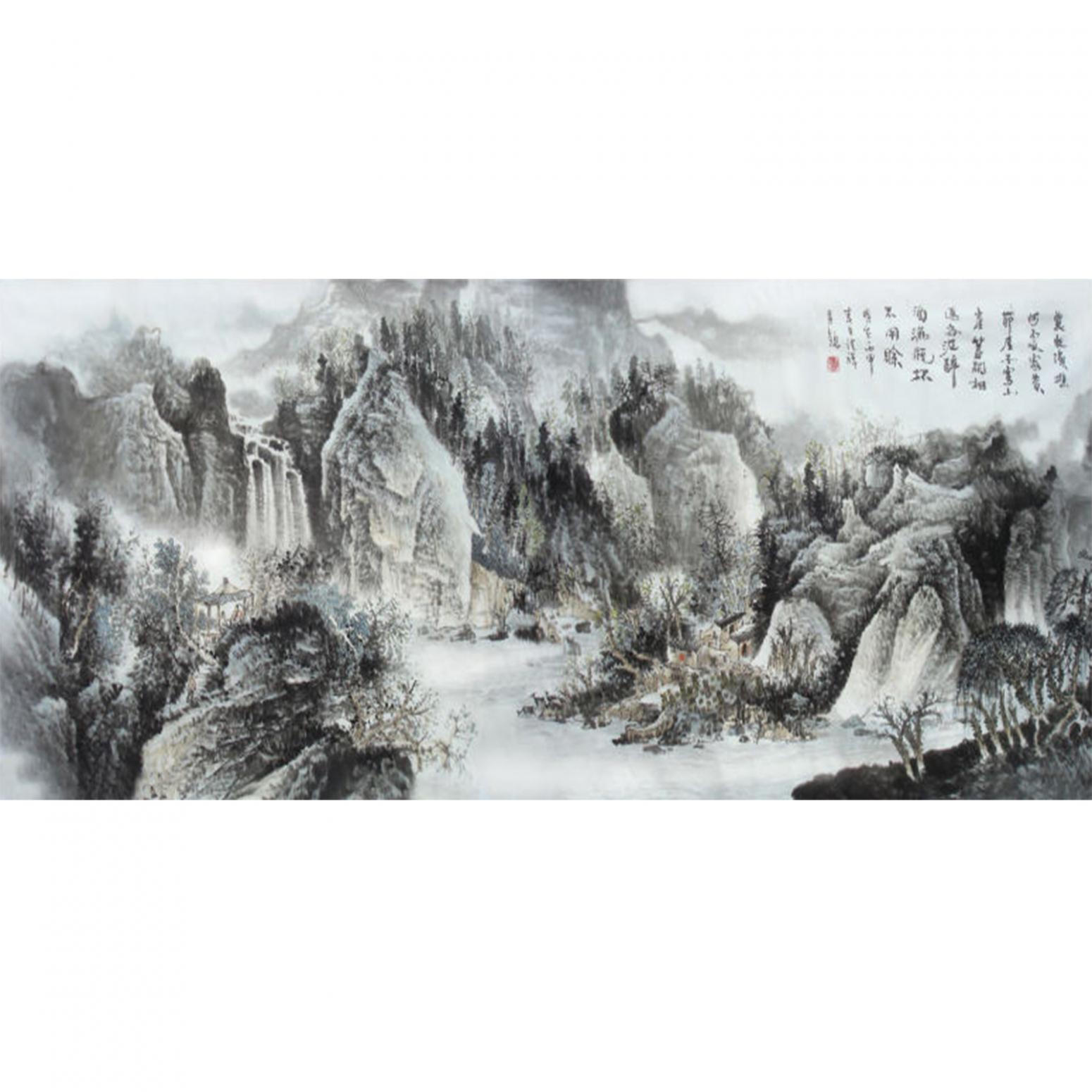 王洪祥国画作品《【山水8】作者王洪祥》