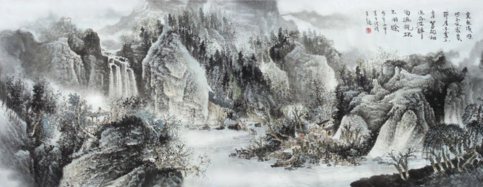 王洪祥国画作品《【山水8】作者王洪祥》【图0】