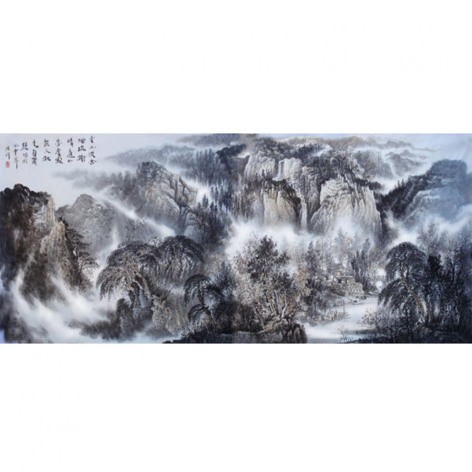 王洪祥国画作品《【山水9】作者王洪祥》