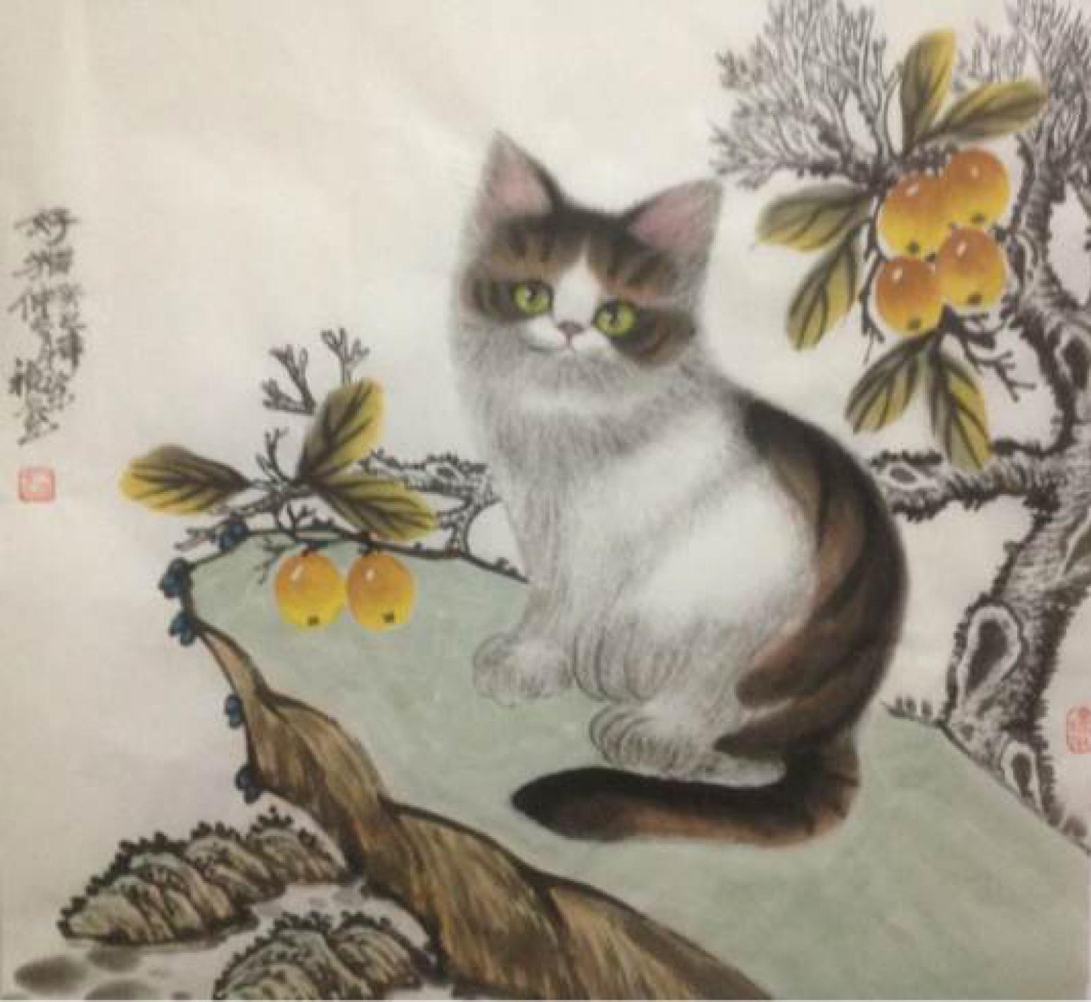 于福东国画作品《【小猫4】作者于福东》【图0】