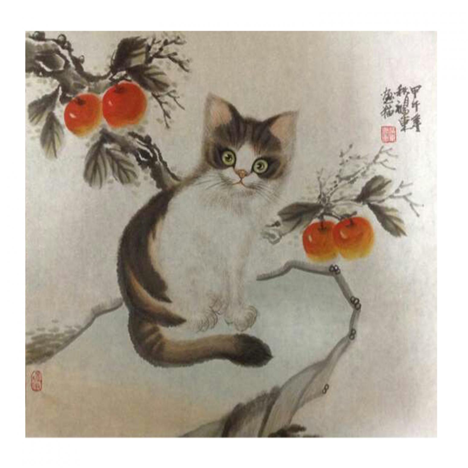 于福东国画作品《【小猫5】作者于福东》