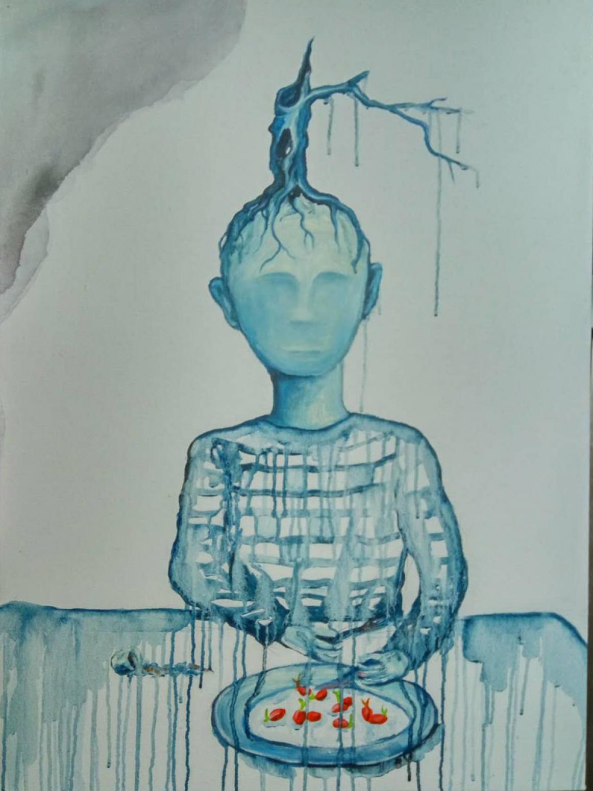 兰笑凤油画作品《【树头】作者兰笑凤》【图0】