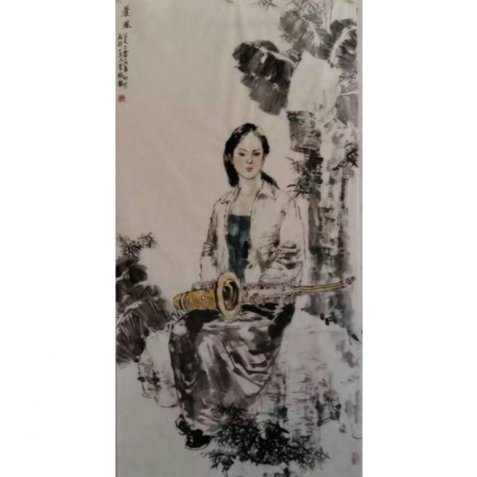 赵国毅国画作品《【人物2】作者赵国毅》