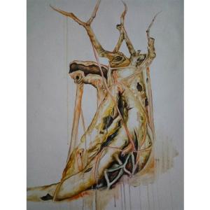 艺术品图片：艺术家兰笑凤油画作品名称《【根脉】作者兰笑凤》价格6720.00 元