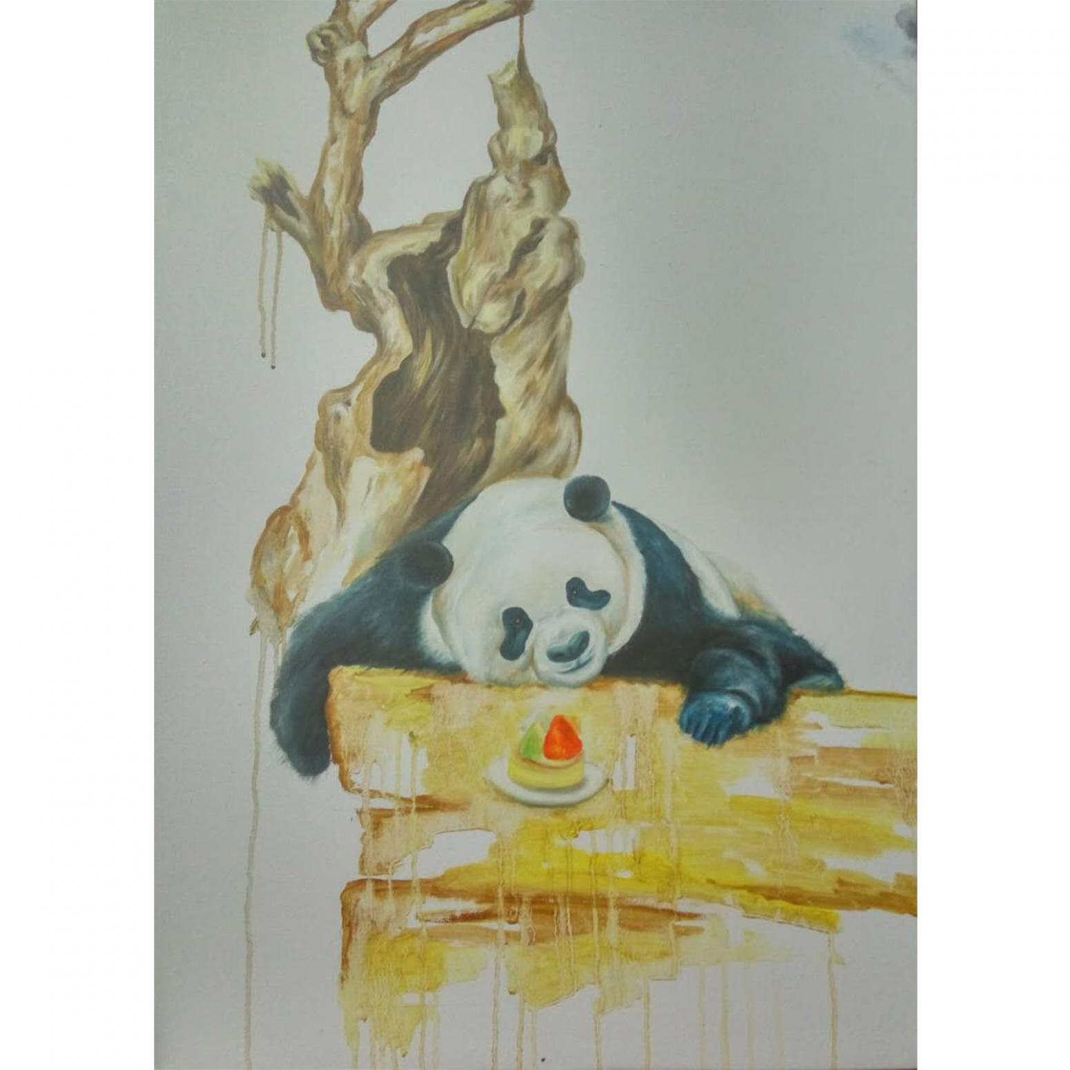 兰笑凤油画作品《【萌】作者兰笑凤》