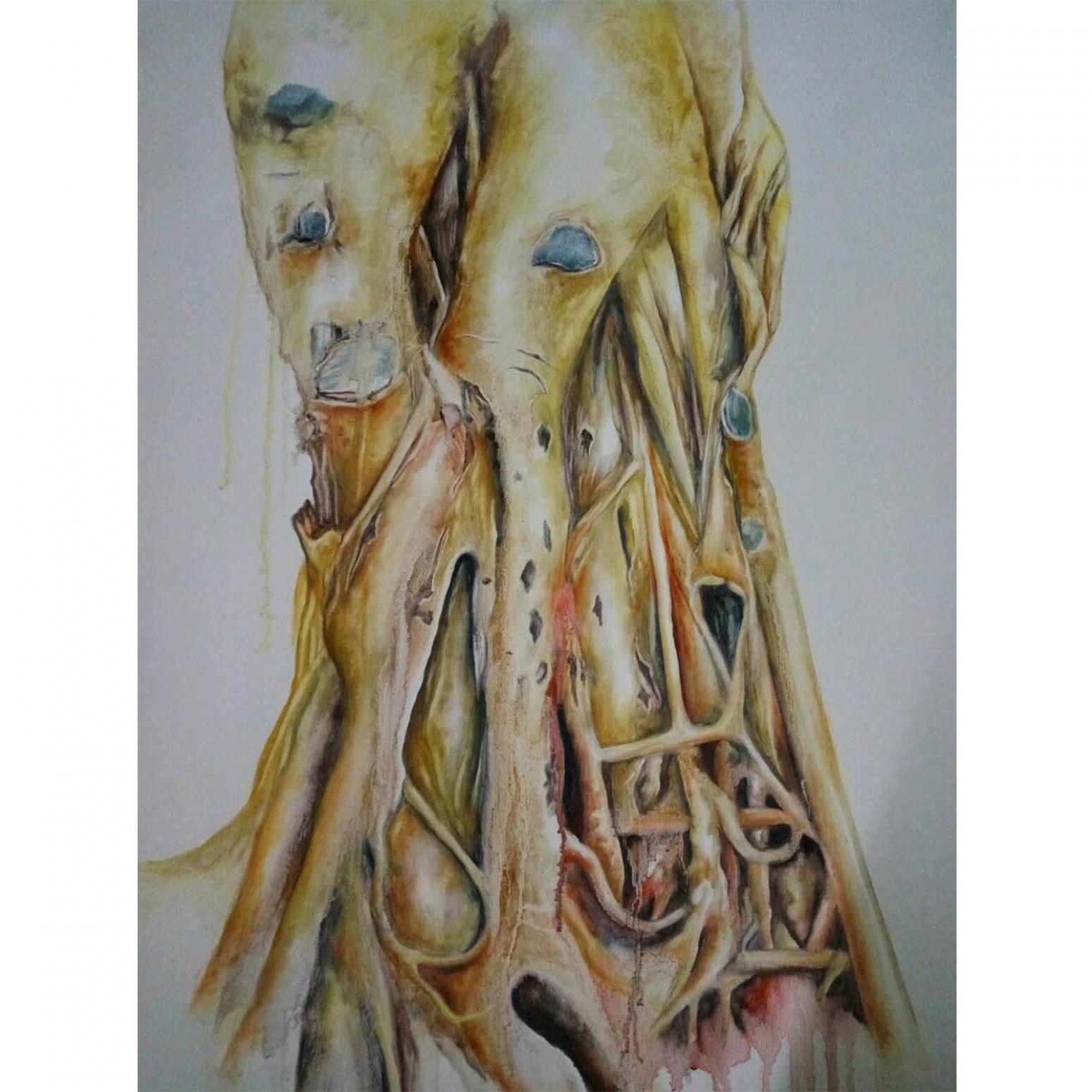 兰笑凤油画作品《【树】作者兰笑凤》