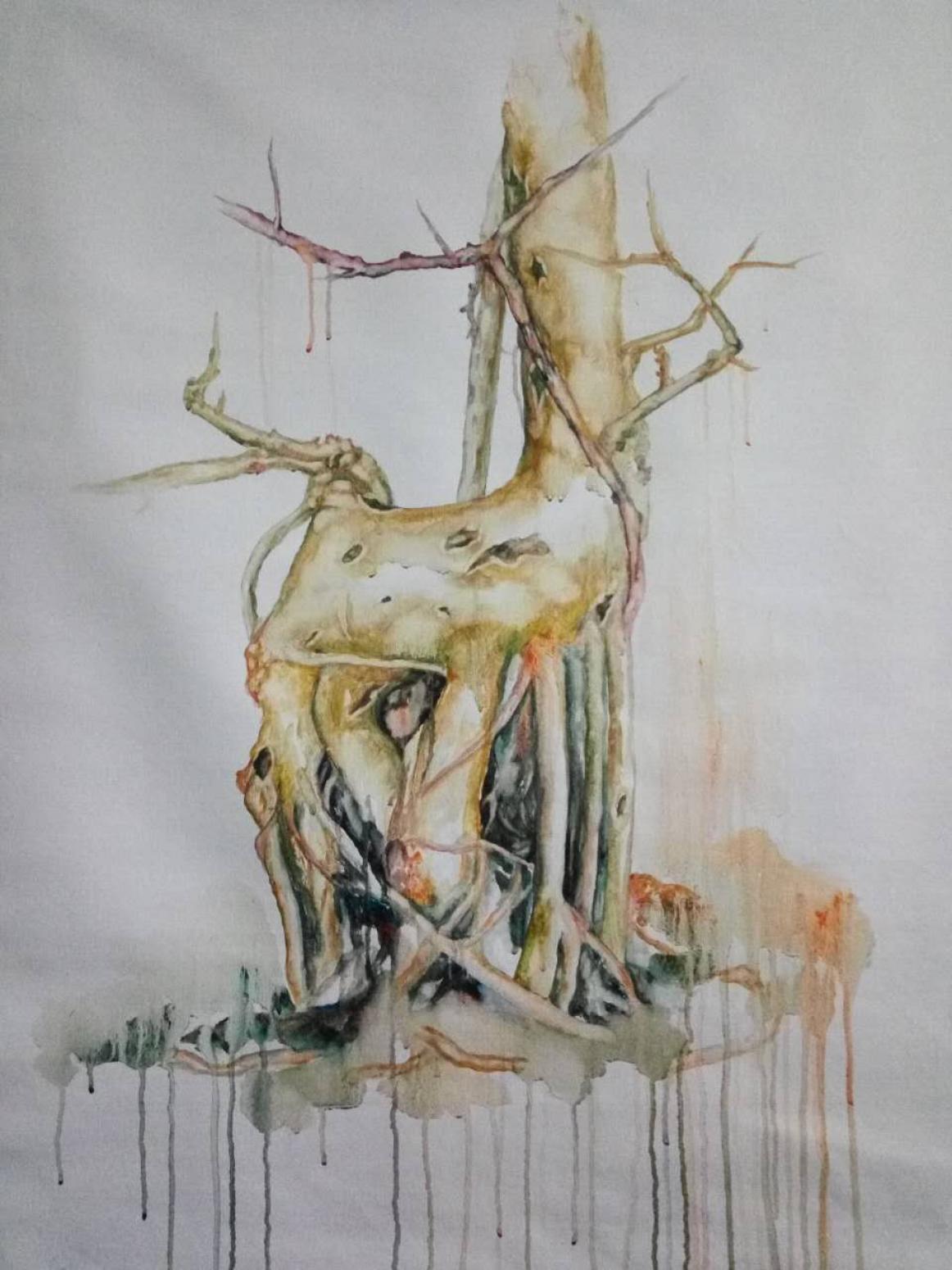 兰笑凤油画作品《【树源】作者兰笑凤》【图0】