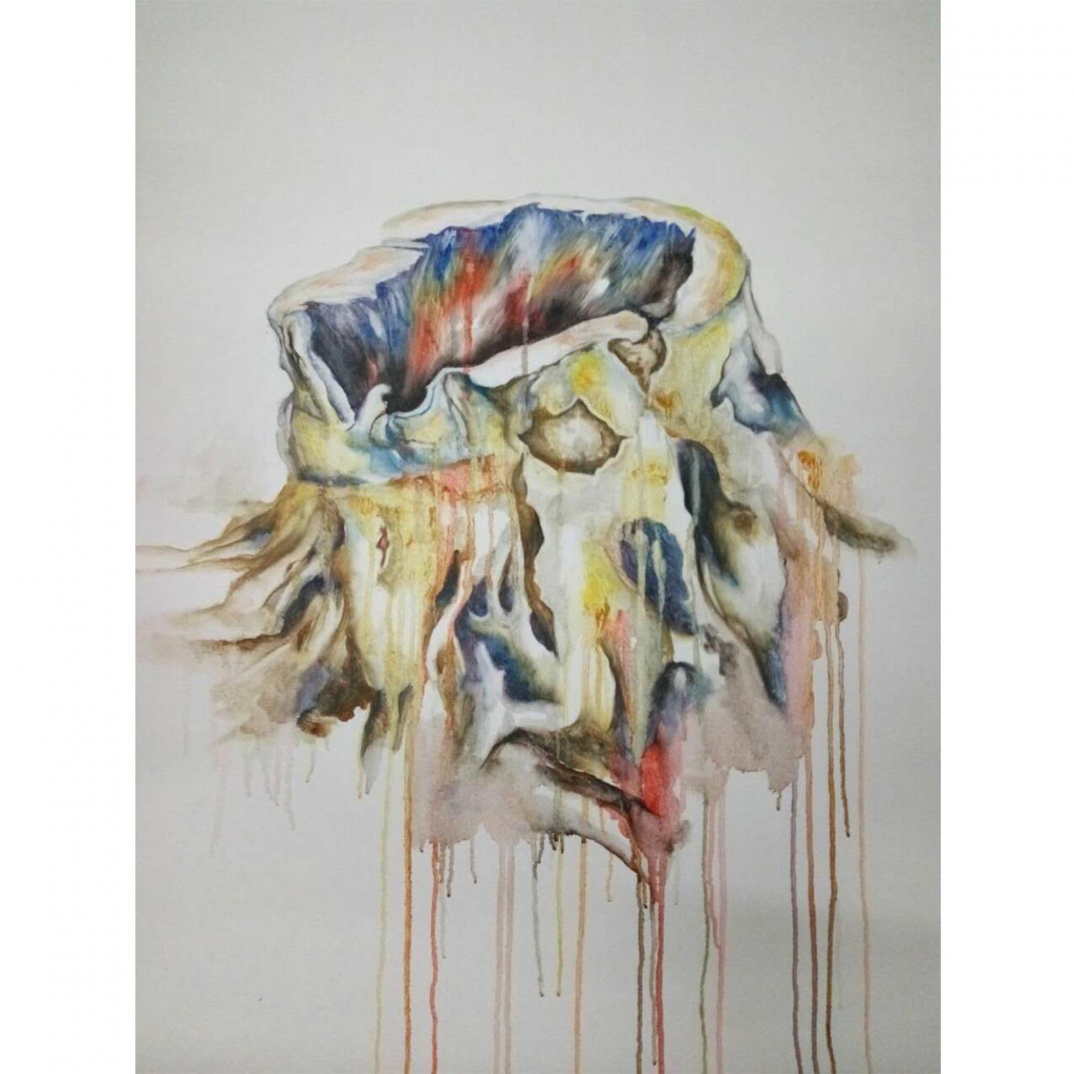 兰笑凤油画作品《【深思】作者兰笑凤》