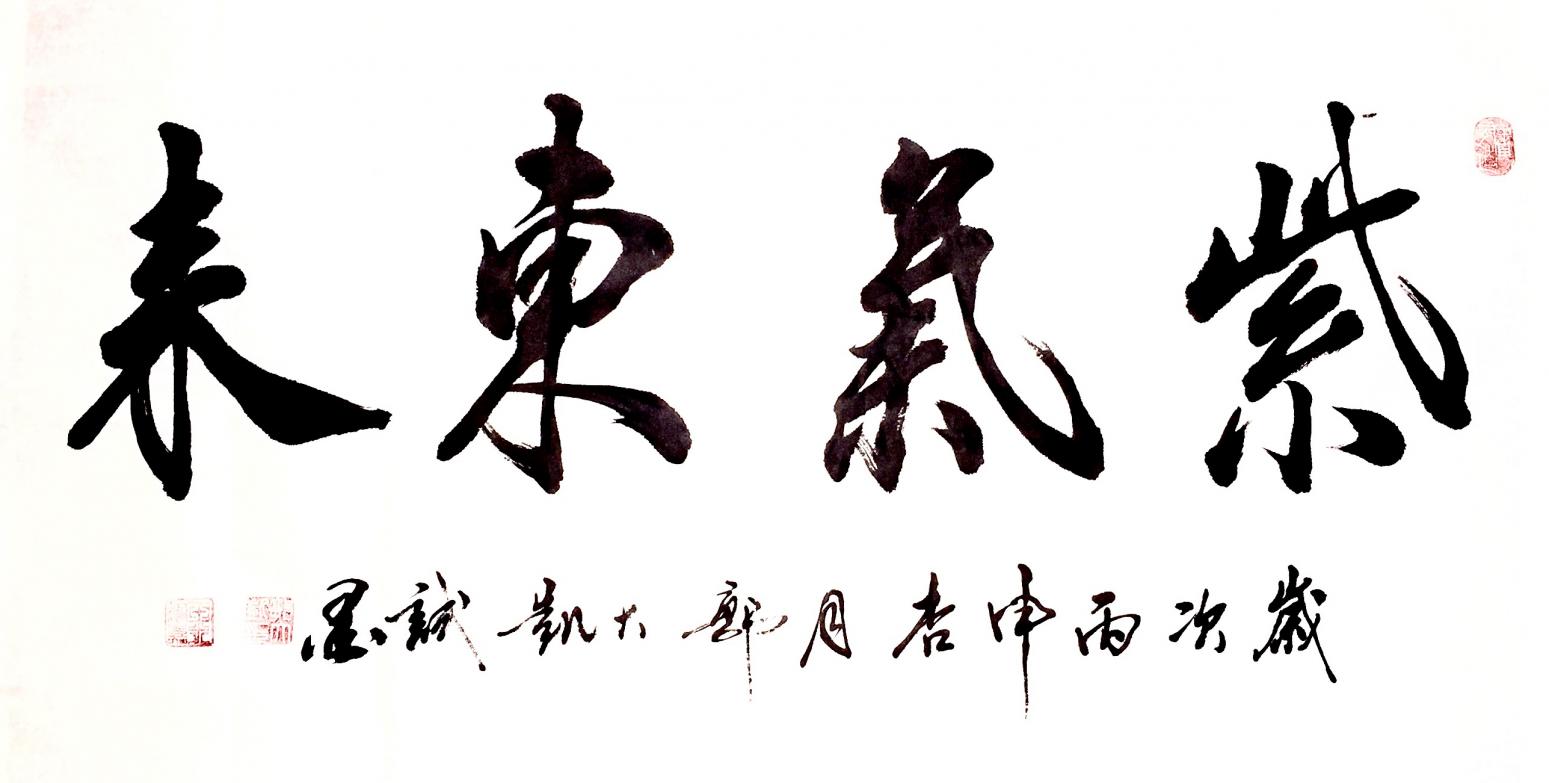 郭大凯书法作品《【紫气东来】作者郭大凯》【图0】