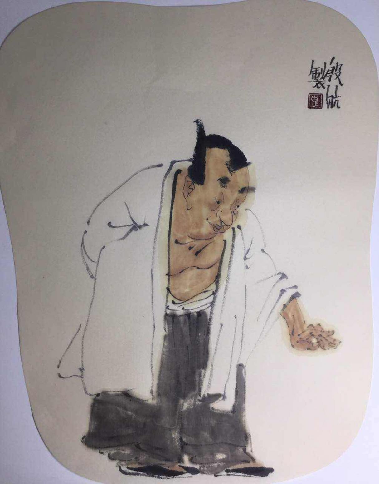 彭航国画作品《【人物1】作者彭航》【图0】