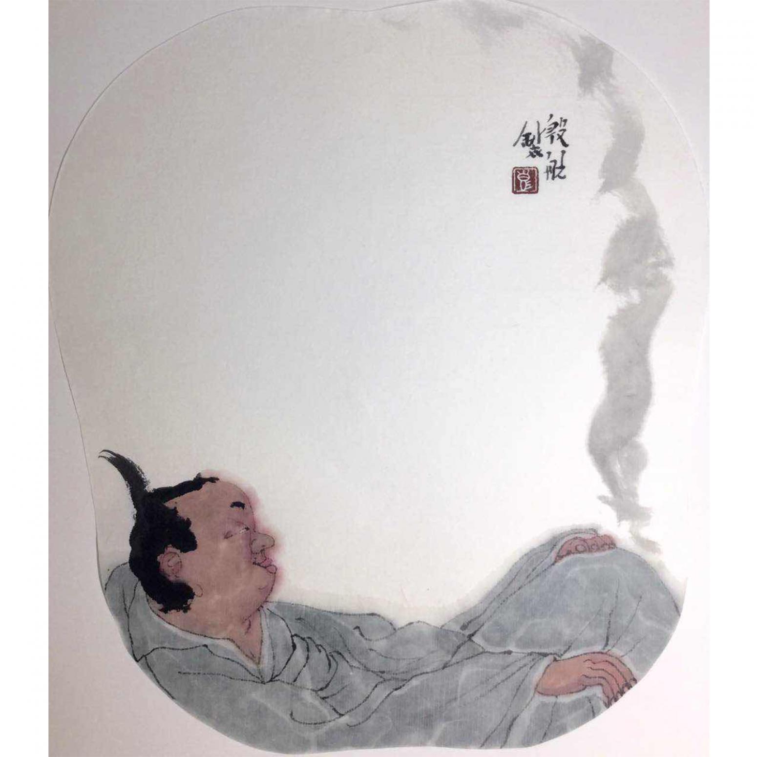 彭航国画作品《【人物2】作者彭航》