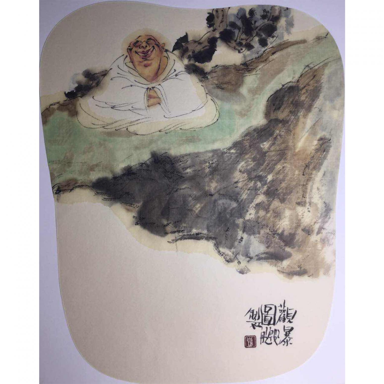 彭航国画作品《【人物3】作者彭航》