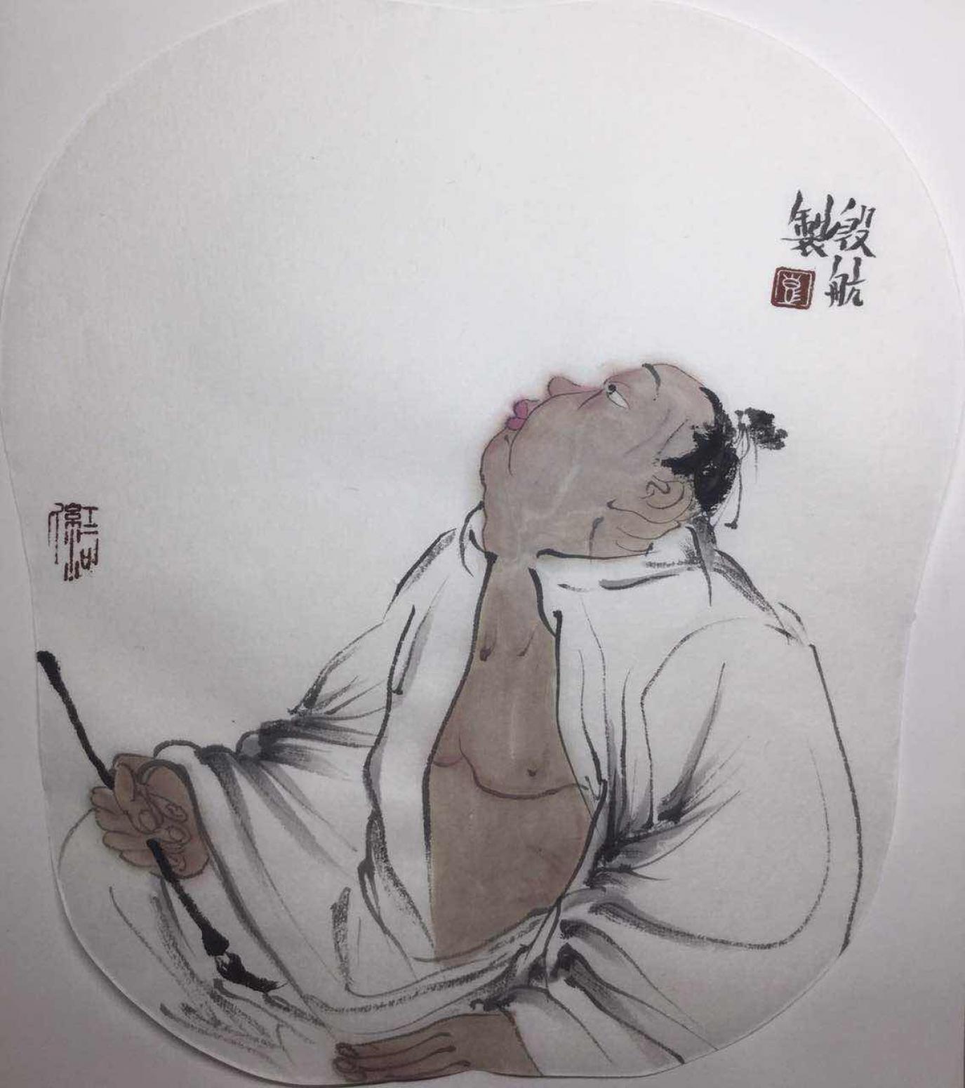 彭航国画作品《【人物4】作者彭航》【图0】