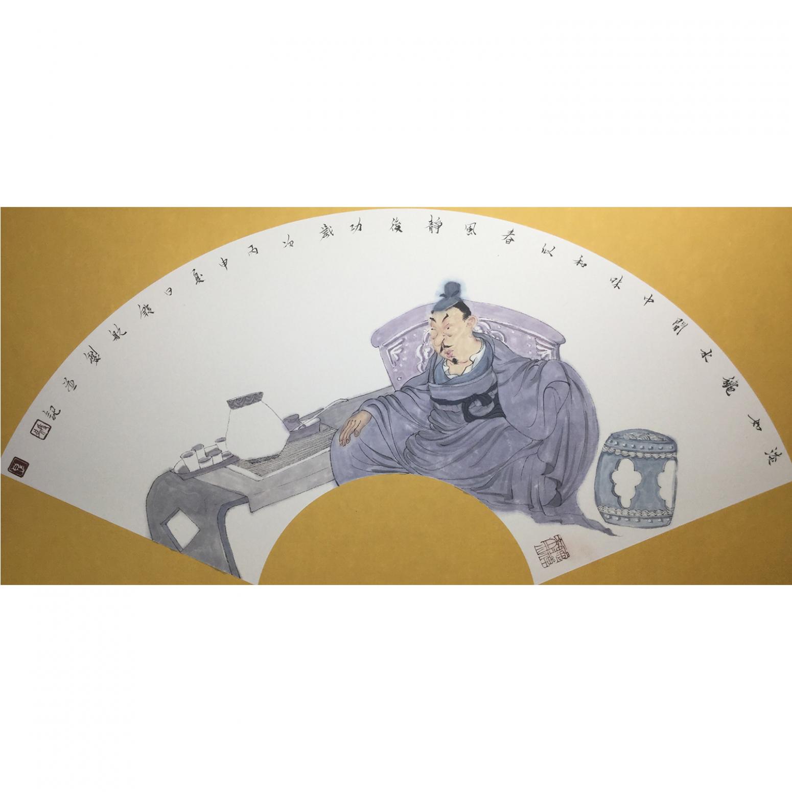 彭航国画作品《【人物9】作者彭航》