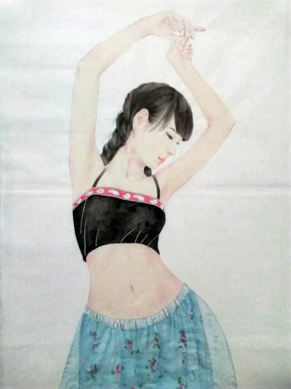 刘晓宁国画作品《【工笔人物定制】作者刘晓宁》