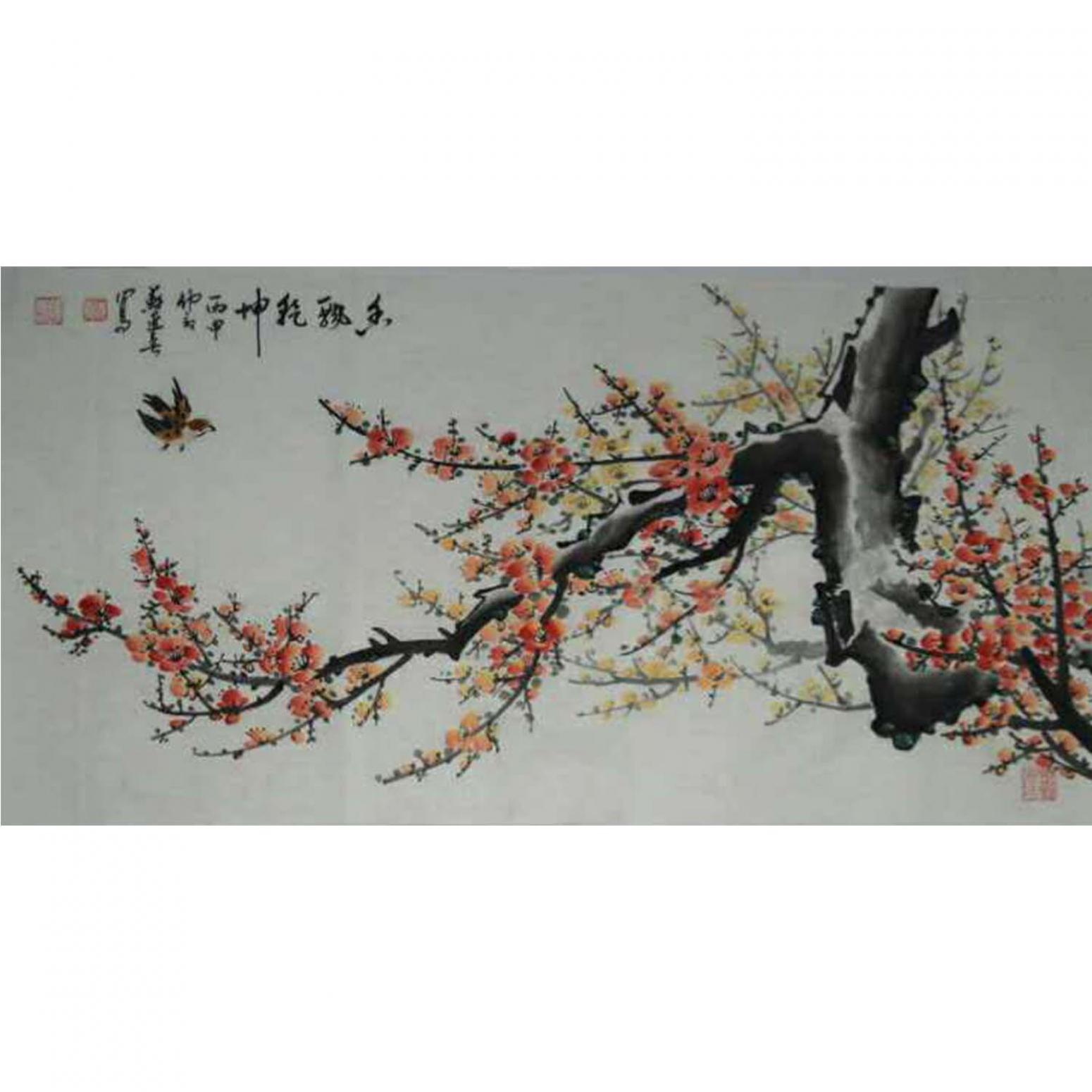 苏进春国画作品《【梅花】作者苏进春》