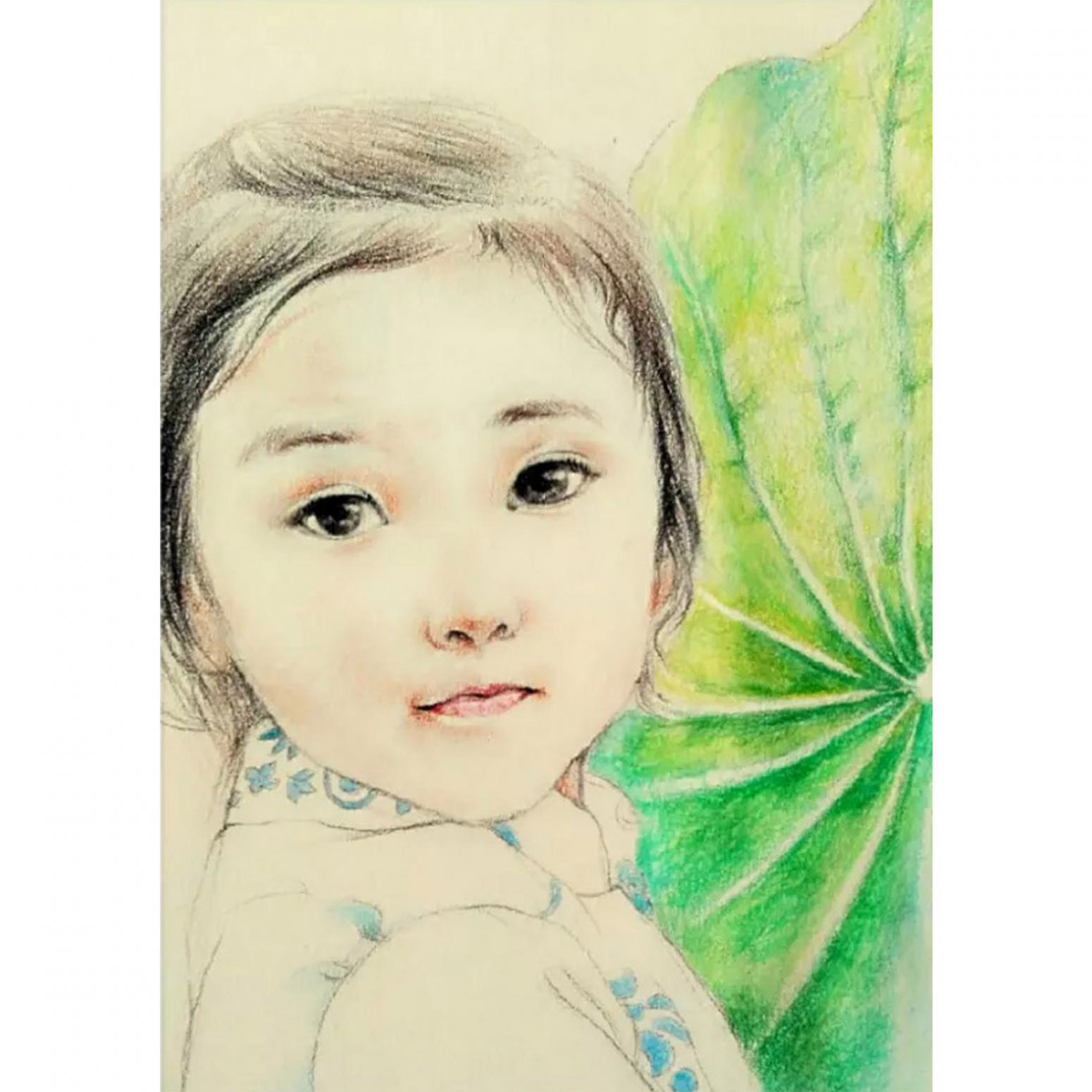 刘晓宁油画作品《【小女孩】作者刘晓宁》