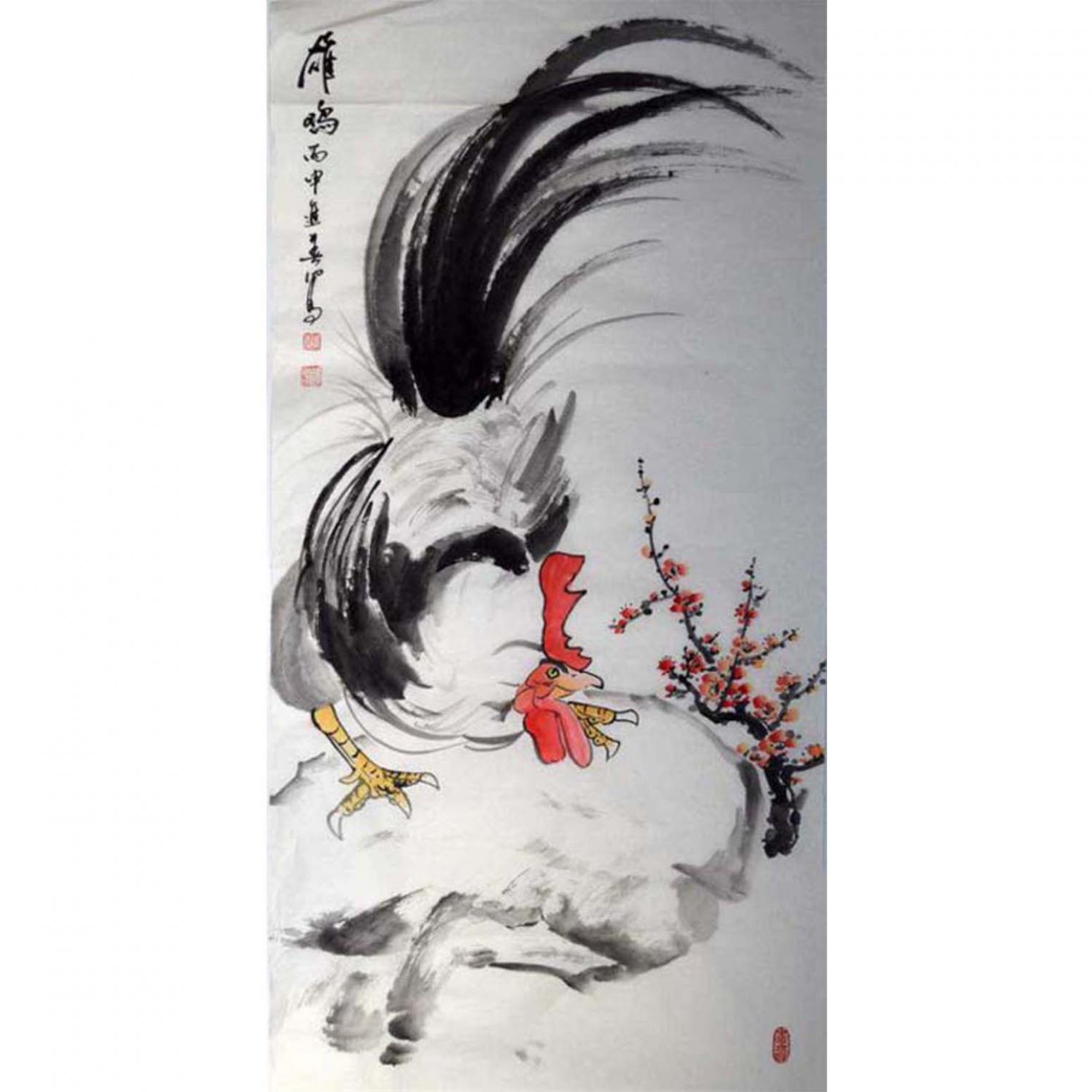 苏进春国画作品《【雄鸡】作者苏进春》