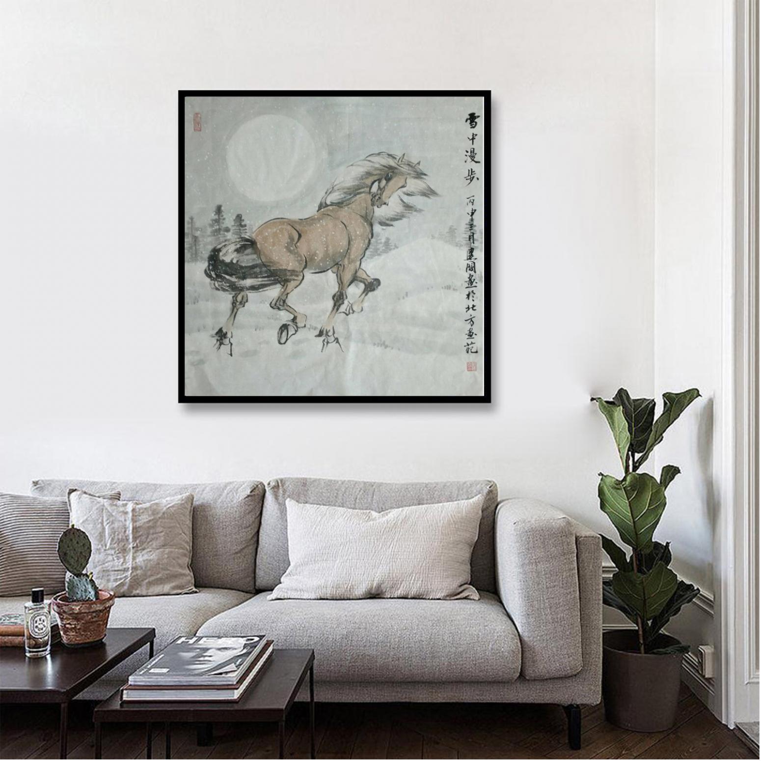 刘建国国画作品《【雪中漫步】作者刘建国》【图3】