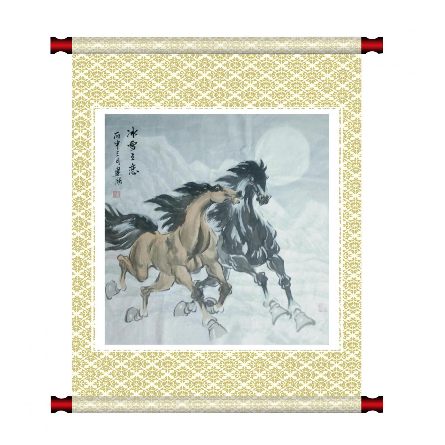 刘建国国画作品《【冰雪之恋】作者刘建国》【图1】