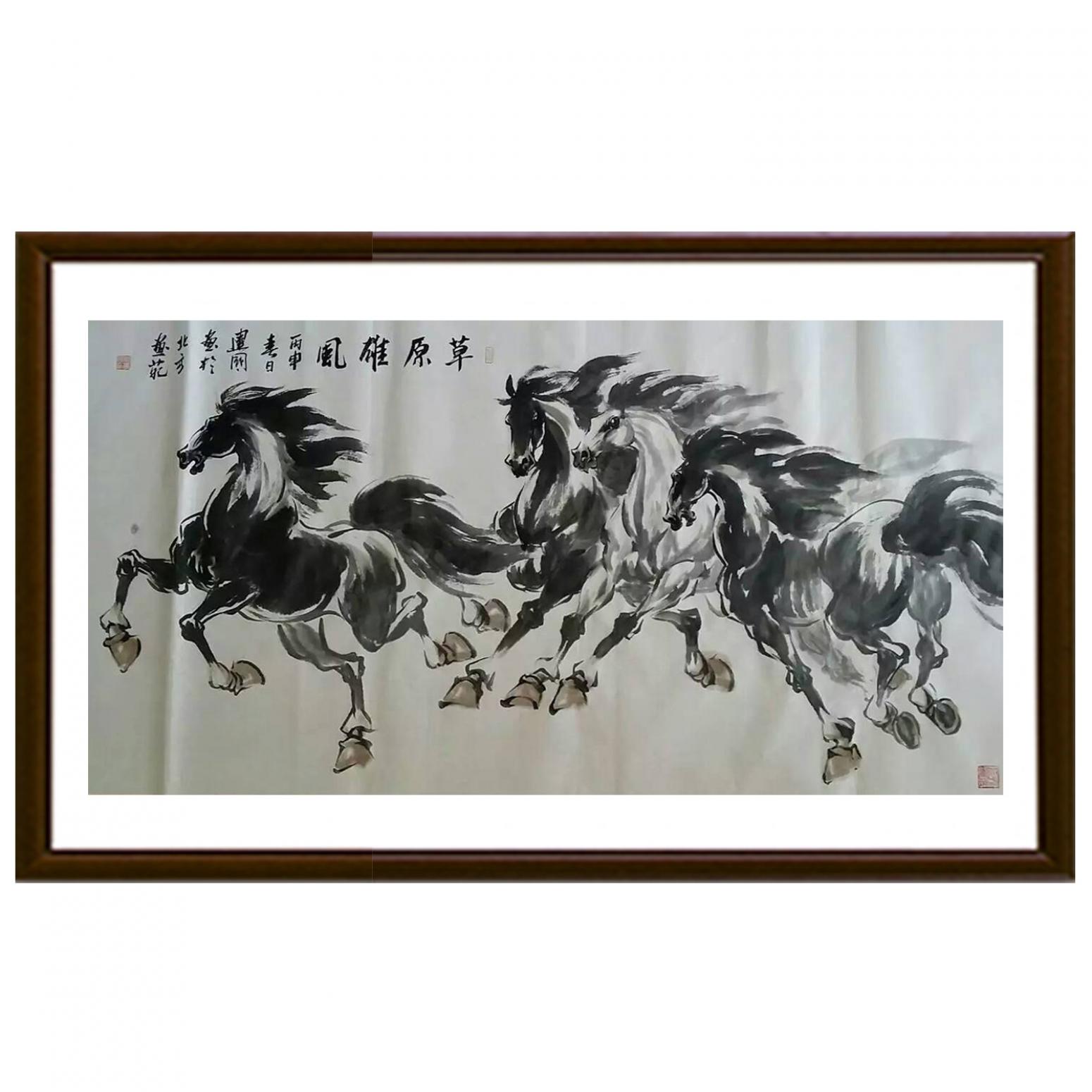 刘建国国画作品《【草原雄风】作者刘建国》【图2】