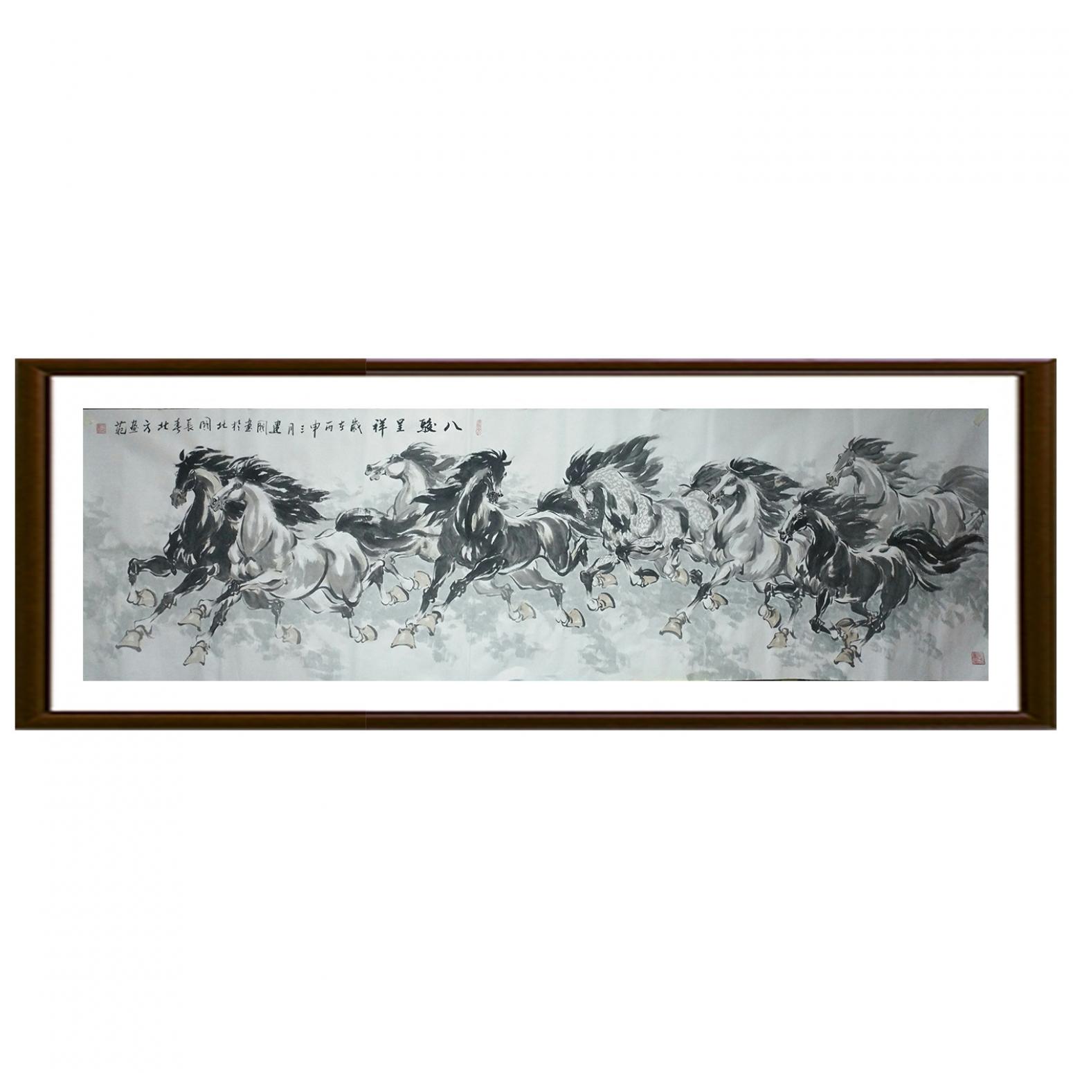 刘建国国画作品《【八骏呈祥】作者刘建国》【图2】