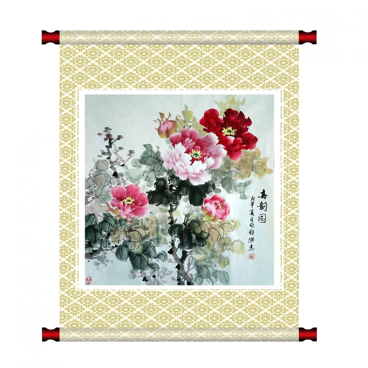 罗欣科国画作品《【牡丹春香】作者罗欣科》【图1】